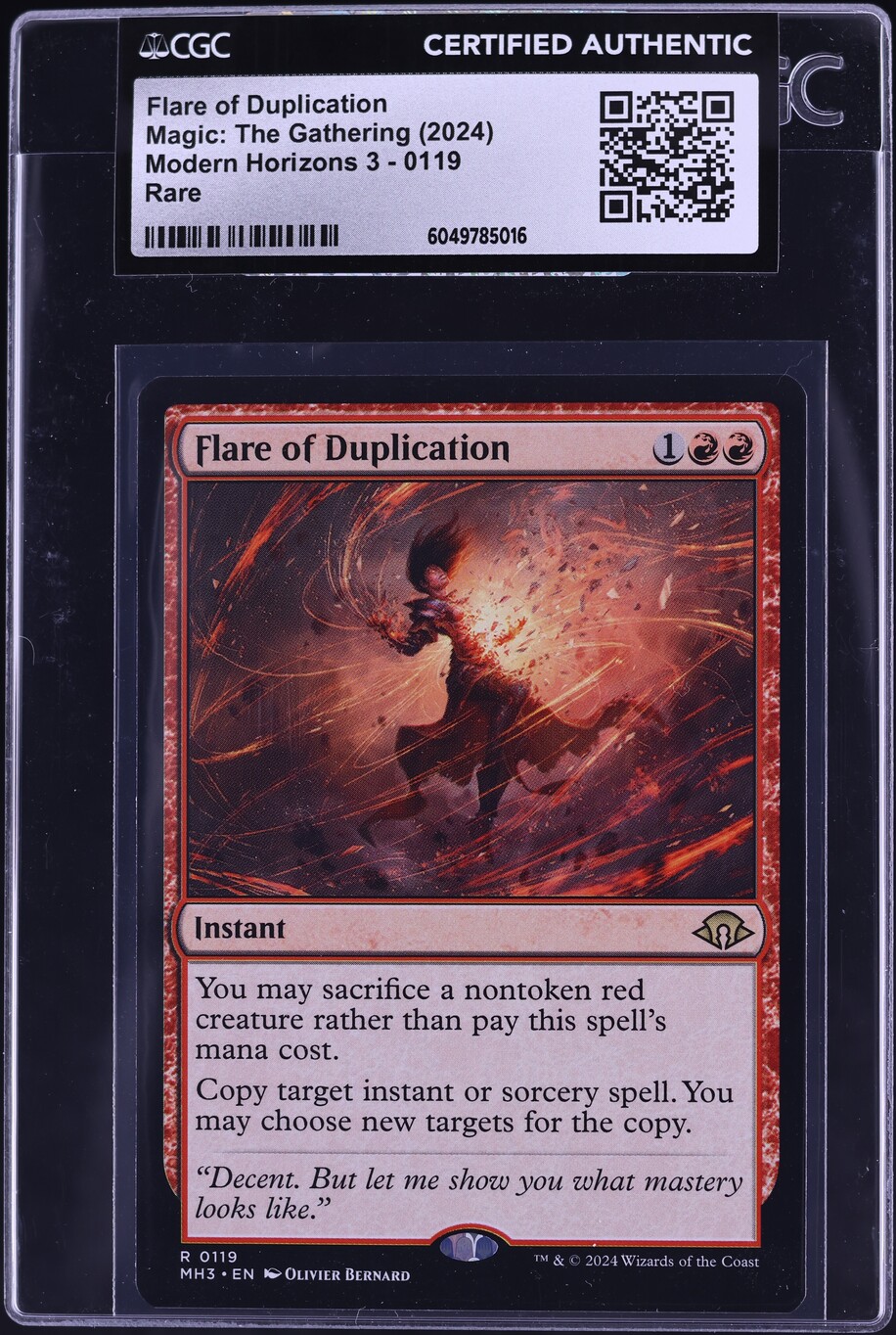 2024 Magic The Gathering MTG MH3 Flare Of Duplication #119 CGC AUTH