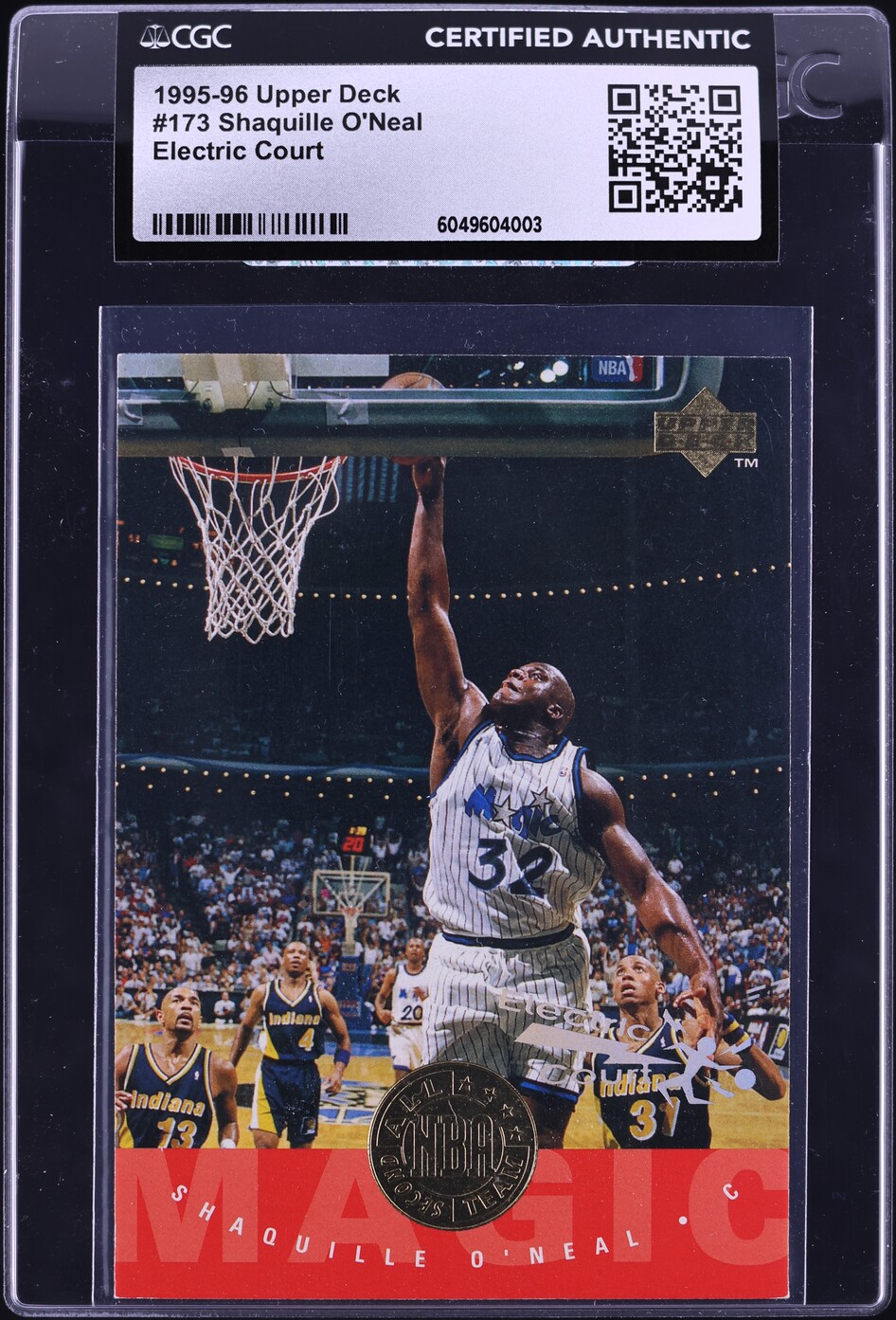 1995 Upper Deck Electric Court Shaquille O'Neal #173 CGC AUTH