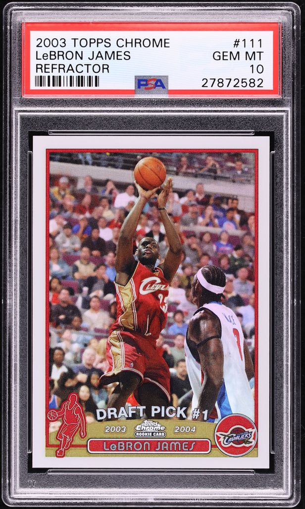 2003 topps chrome refractor lebron james