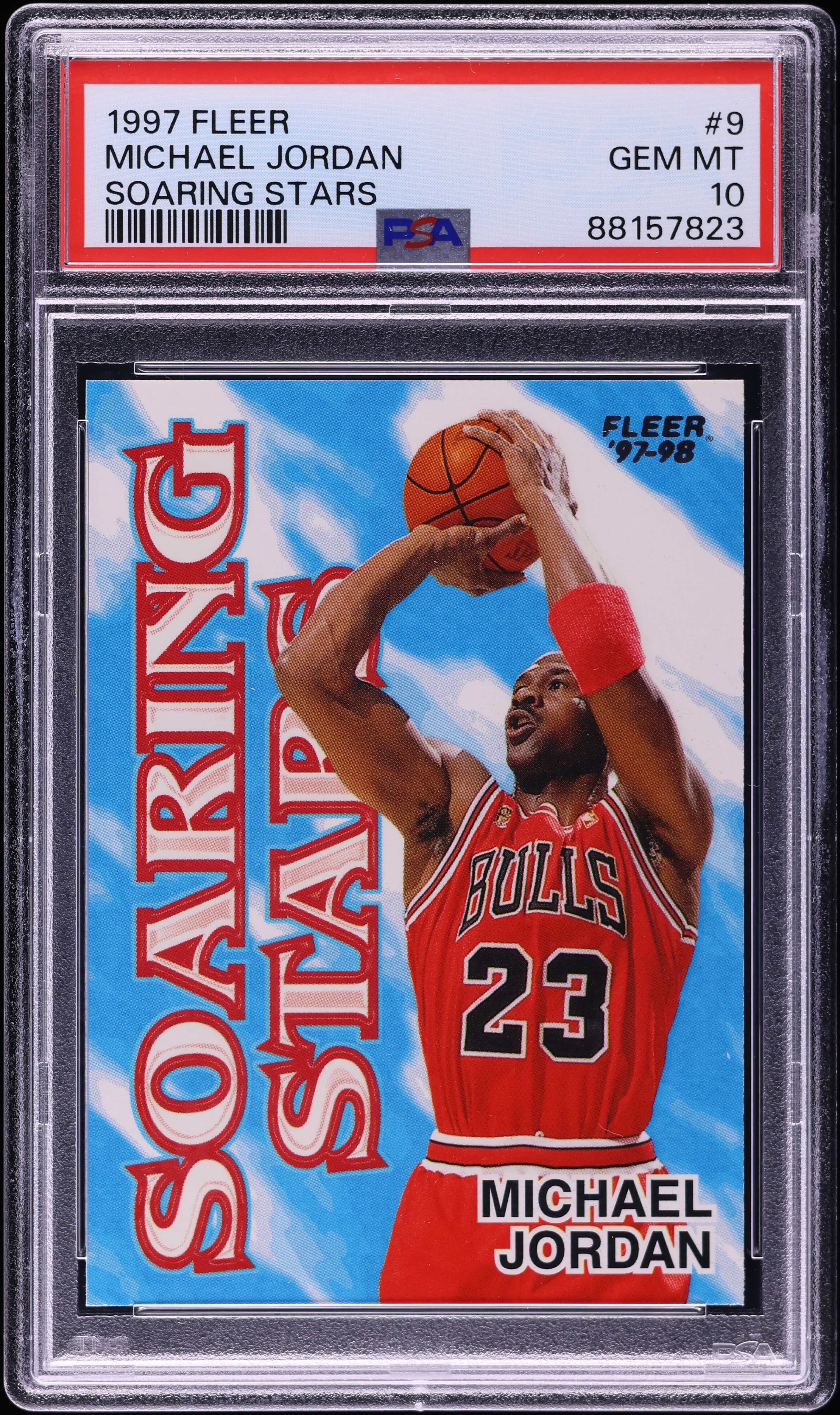 1997 Fleer Soaring Stars Michael Jordan #9 PSA 10 GEM MINT on