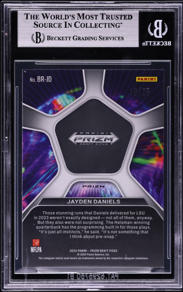 2024 Panini Prizm Draft Brilliance Mojo Jayden Daniels ROOKIE /25 #BR-JD BGS 9