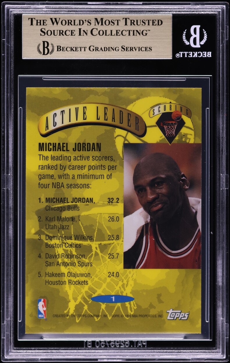1995 Topps Power Boosters Michael Jordan #1 BGS 9.5 GEM MINT