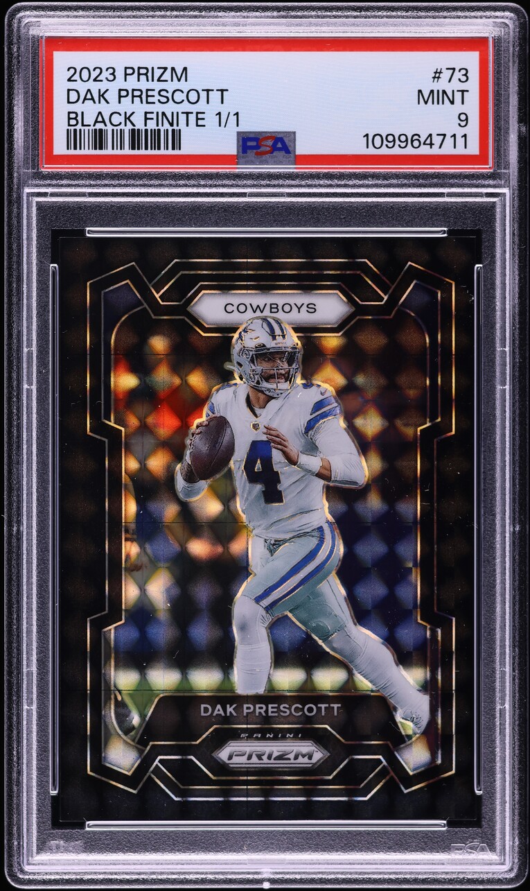 2023 Panini Prizm Black Finite Dak Prescott 1/1 #73 PSA 9 MINT