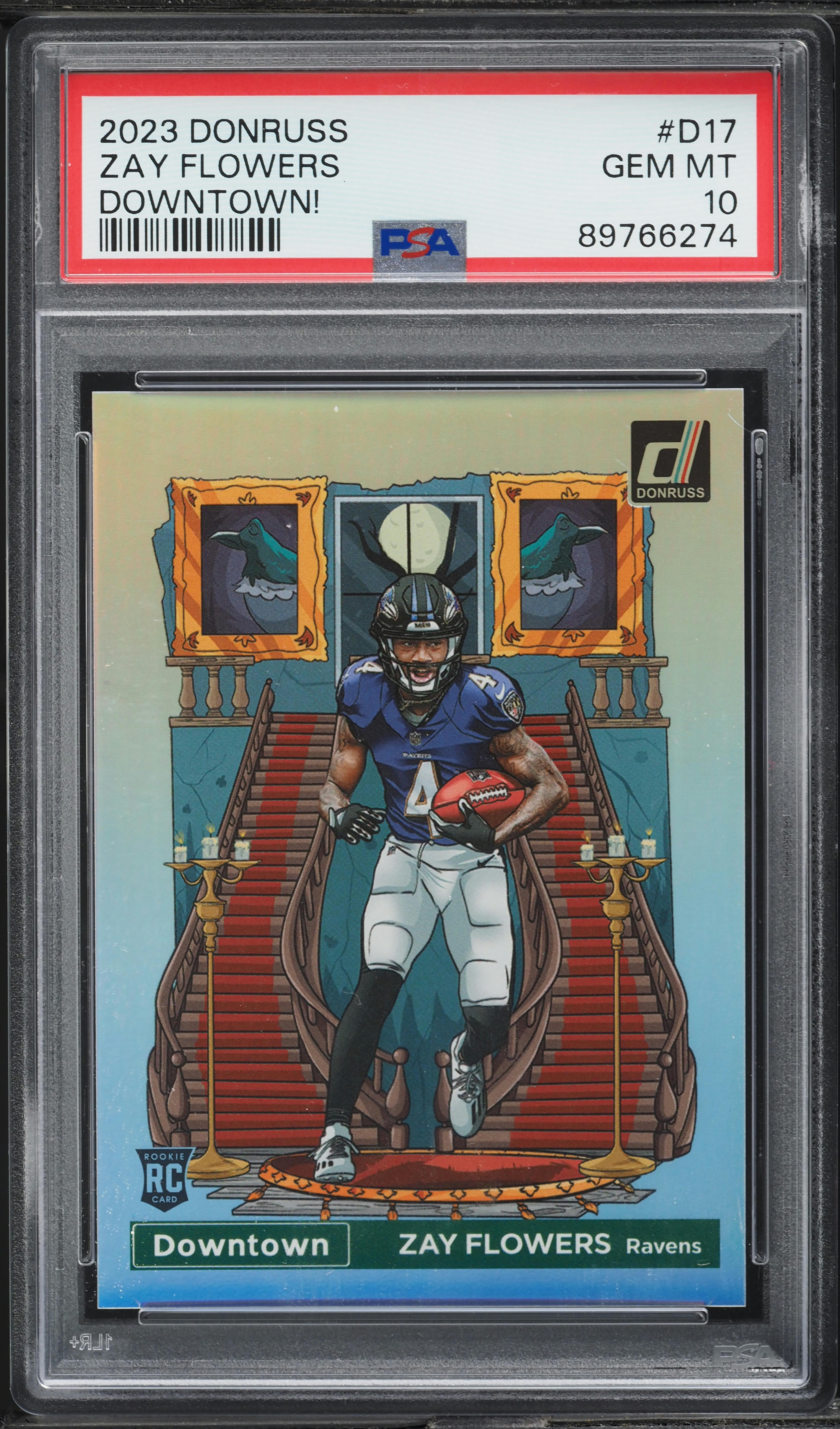 2023 Donruss Downtown! Zay Flowers ROOKIE #D-17 PSA 10 GEM MINT on