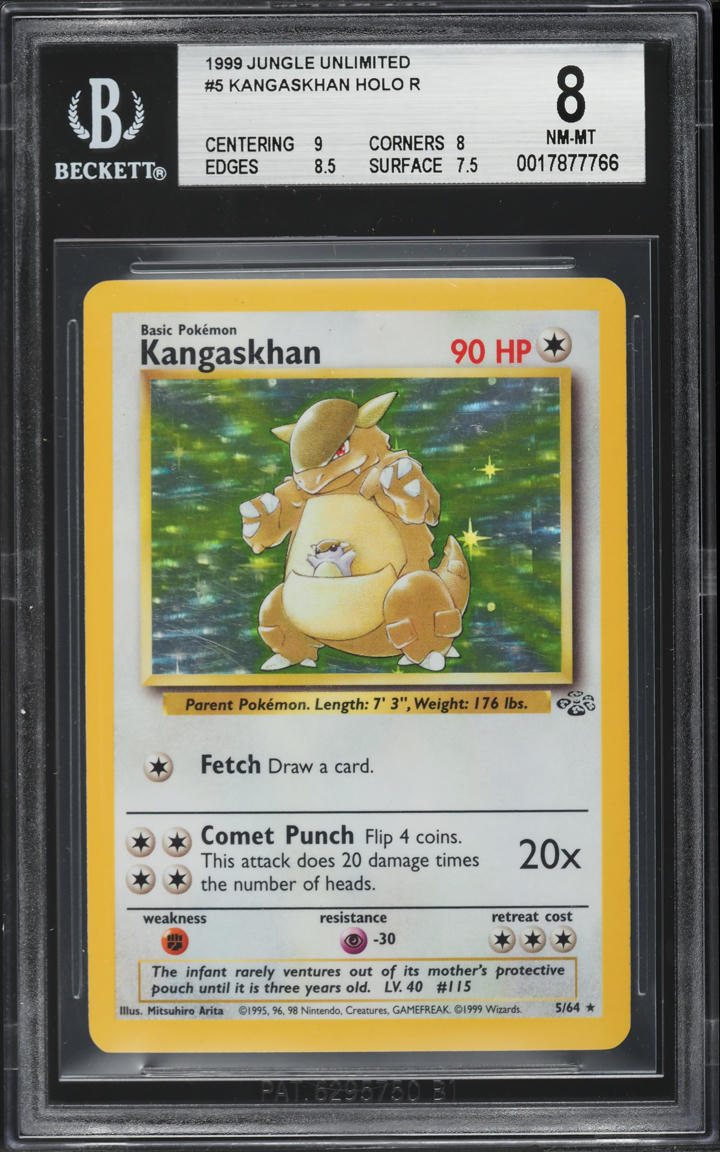 1999 Pokemon Jungle Holo Kangaskhan #5 BGS 8 NM-MT
