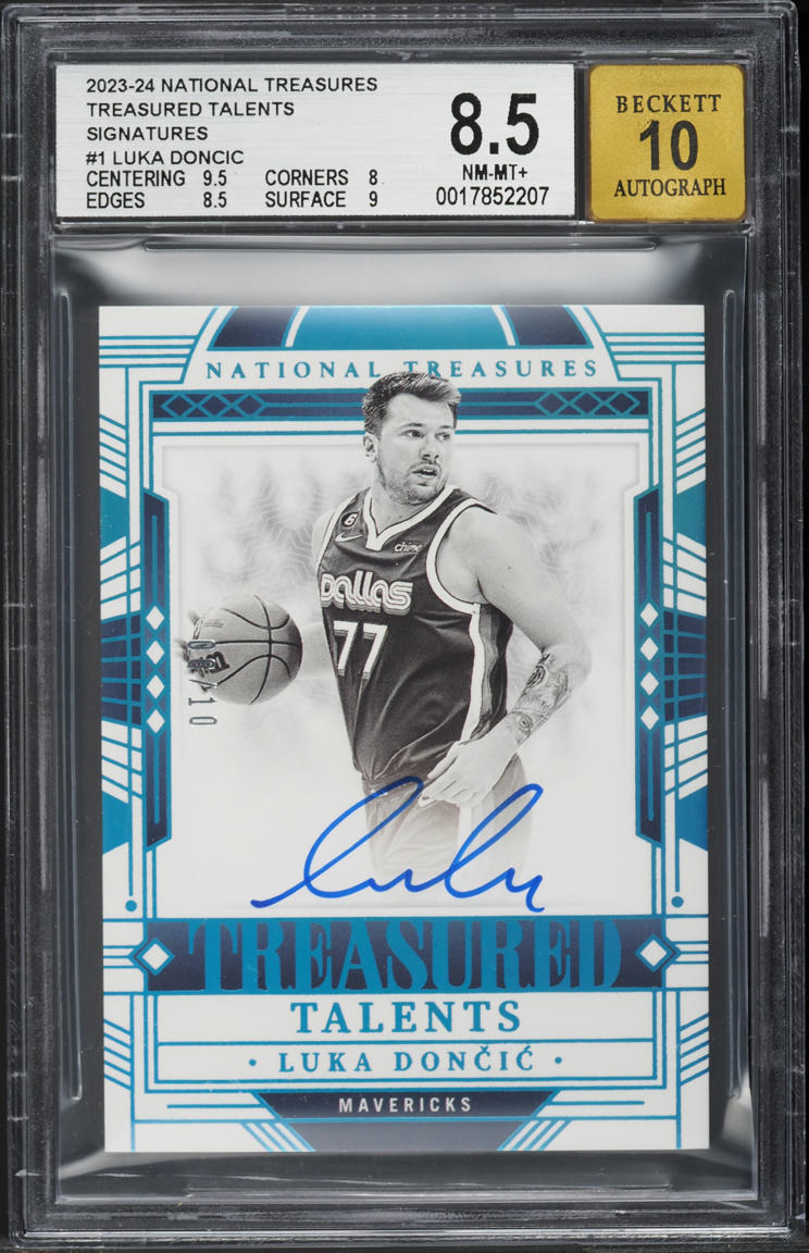 2023 National Treasures Treasured Talents Luka Doncic AUTO /10 #1 BGS 8.5 NM-MT+