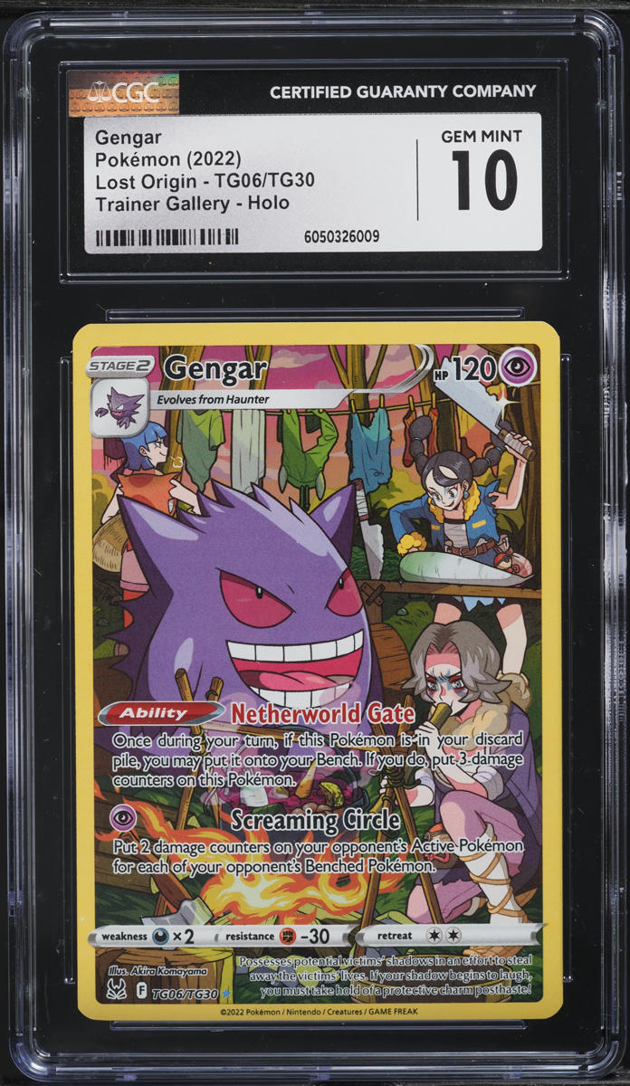 2022 Pokemon Sword & Shield Lost Origin Full Art Gengar #TG06 CGC