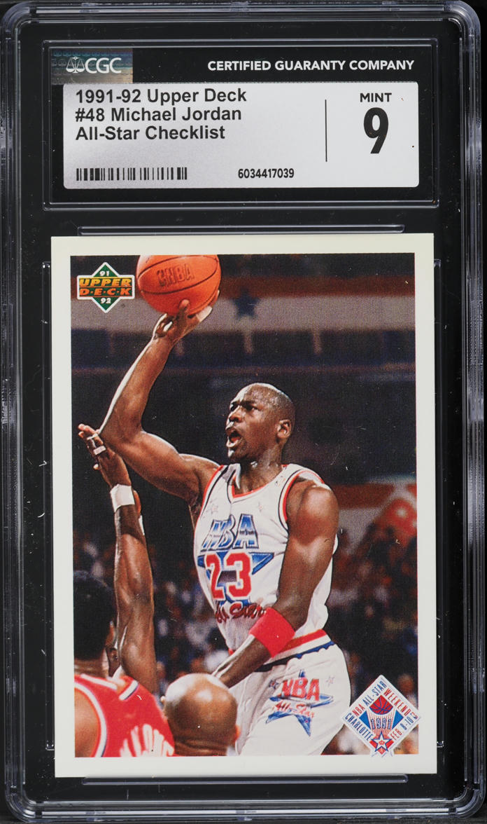 1991 Upper Deck All-Star Checklist Michael Jordan #48 CGC 9 MINT