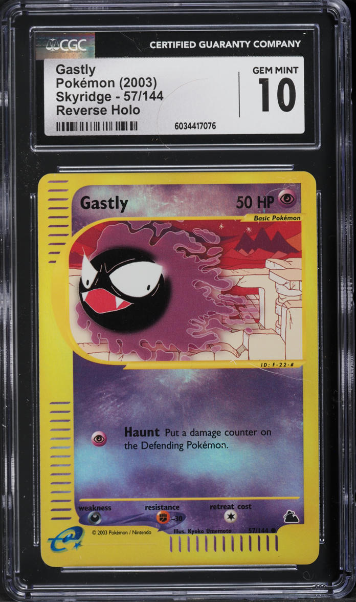 2003 Pokemon Skyridge Reverse Holo Gastly #57 CGC 10 GEM MINT