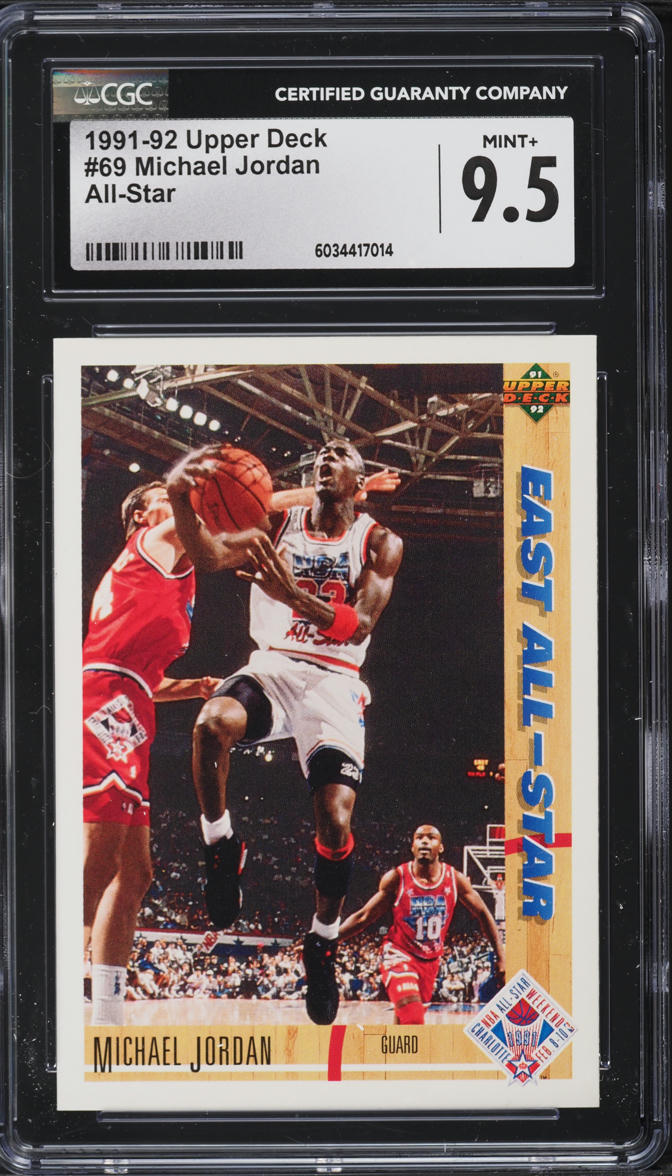 1991 Upper Deck Basketball All-Star Michael Jordan #69 CGC 9.5 MINT+