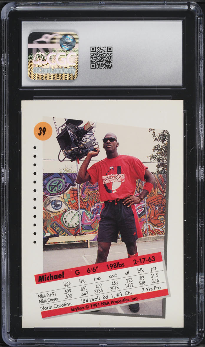 1991 Skybox Basketball Michael Jordan #39 CGC 9 MINT