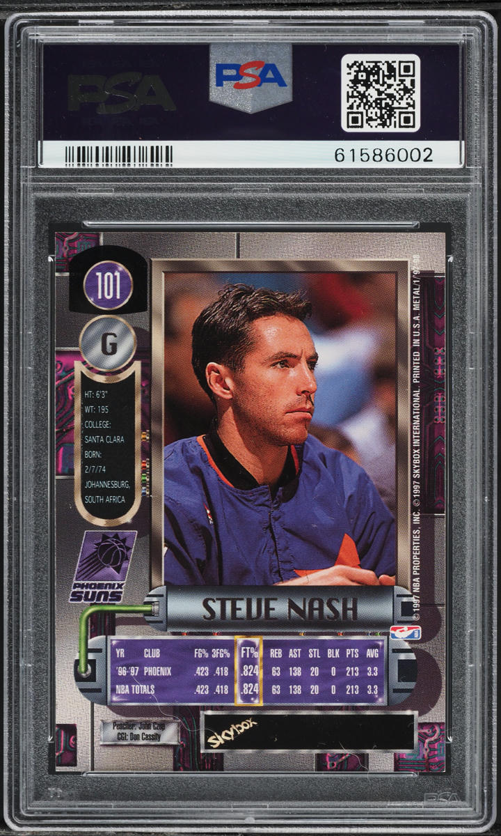 1997 Metal Universe Steve Nash #101 PSA 9 MINT