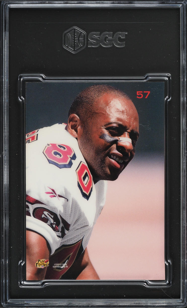 1996 Playoff Contenders Leather Jerry Rice #57 SGC 9.5 MINT+ on