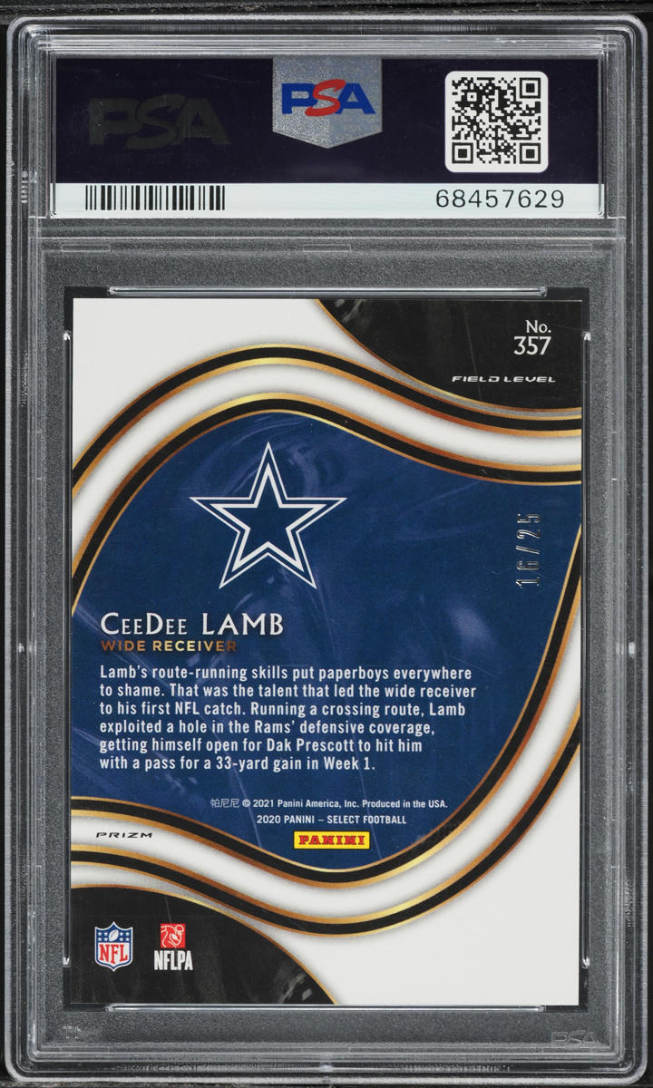 2020 Select Field Level Tie-Dye Prizm Ceedee Lamb ROOKIE /25 #357