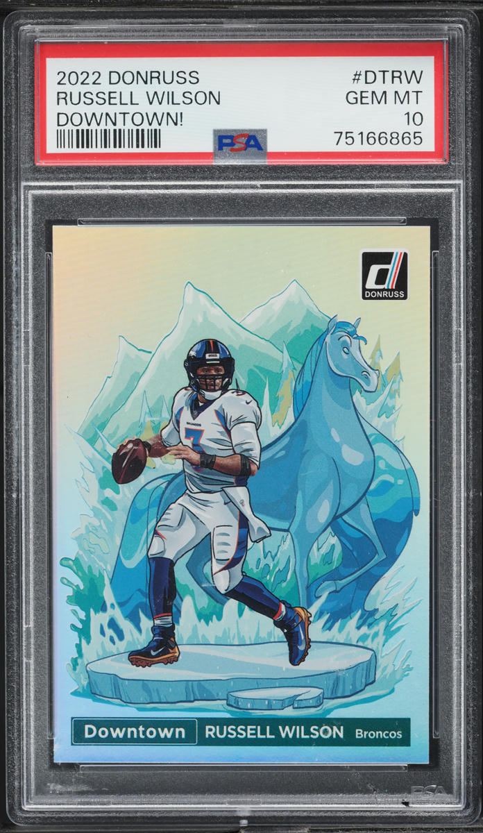 2022 Donruss Downtown! Russell Wilson #DT-RW PSA 10 GEM MINT