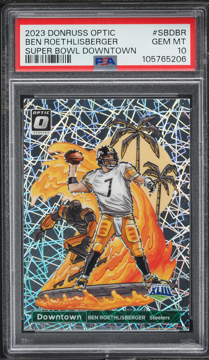 2023 Donruss Optic Super Bowl Downtown Ben Roethlisberger PSA 10