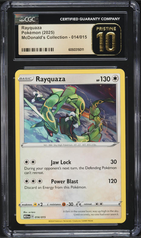 2025 Pokemon Scarlet & Violet McDonald's Collection Rayquaza #14 CGC 10 PRISTINE