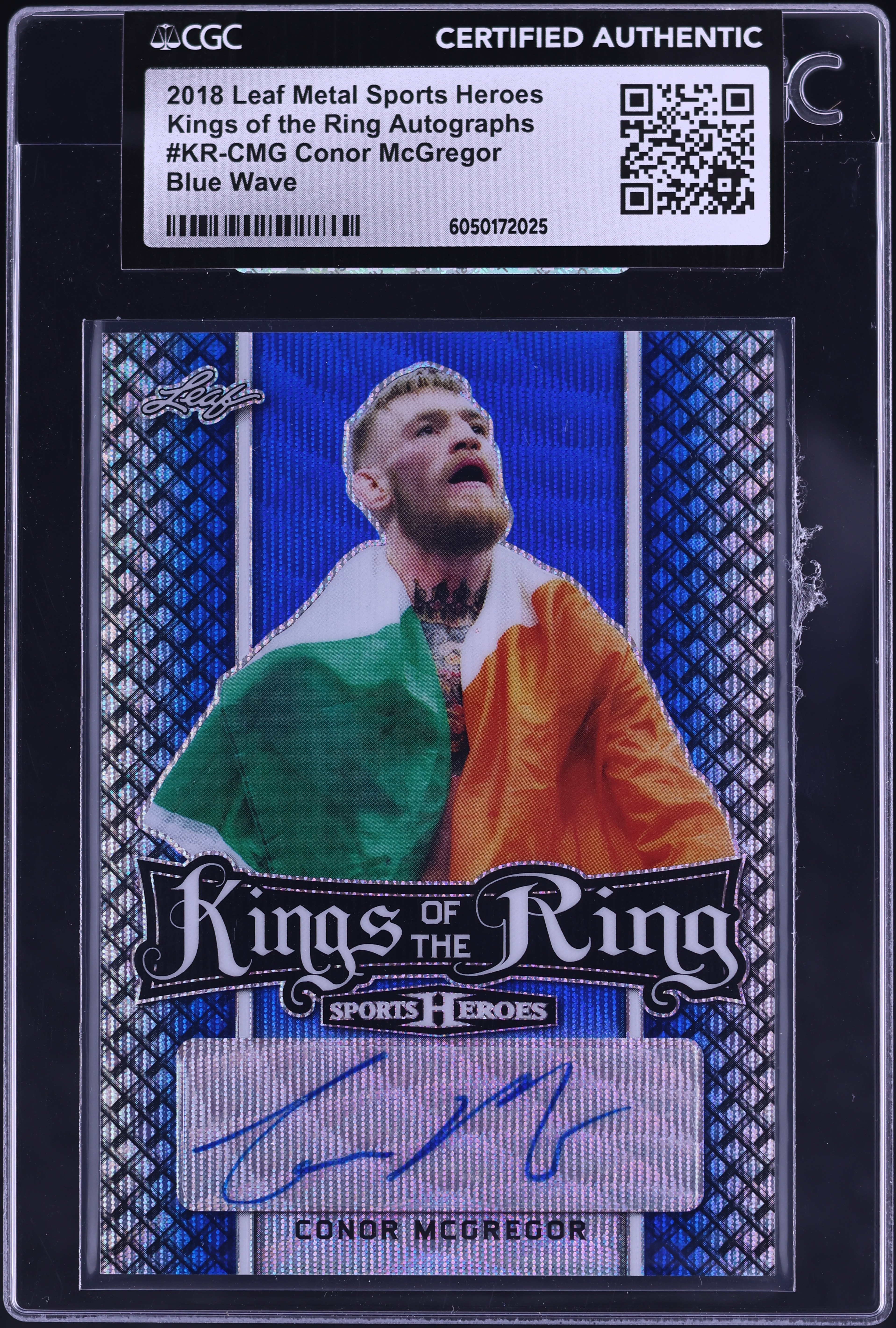 2018 Leaf Metal Sports Heroes Kings Blue Wave Conor McGregor AUTO