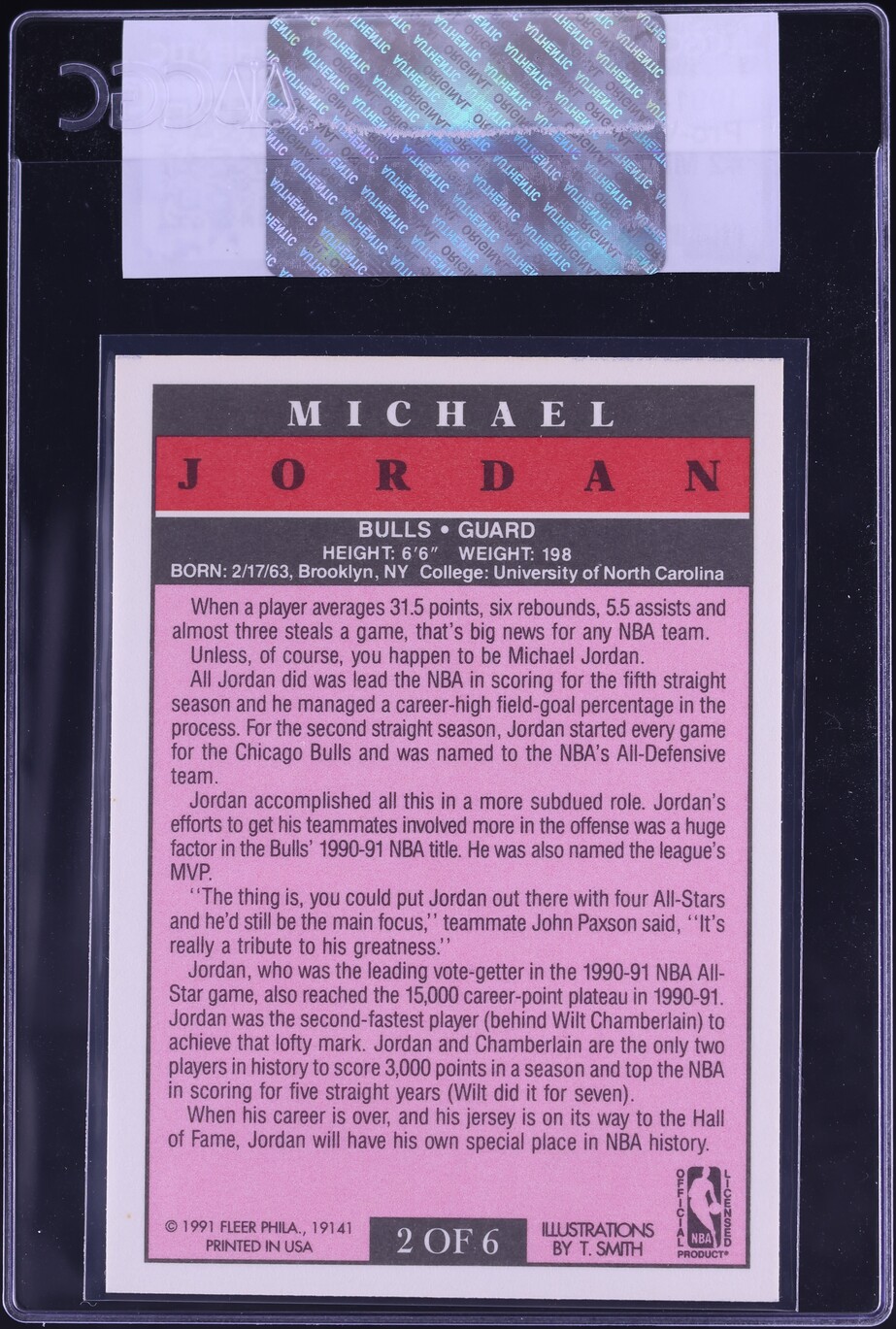 1991 Fleer Pro-Visions Michael Jordan #2 CGC AUTH