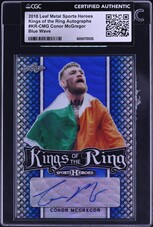 2018 Leaf Metal Sports Heroes Kings Blue Wave Conor McGregor AUTO