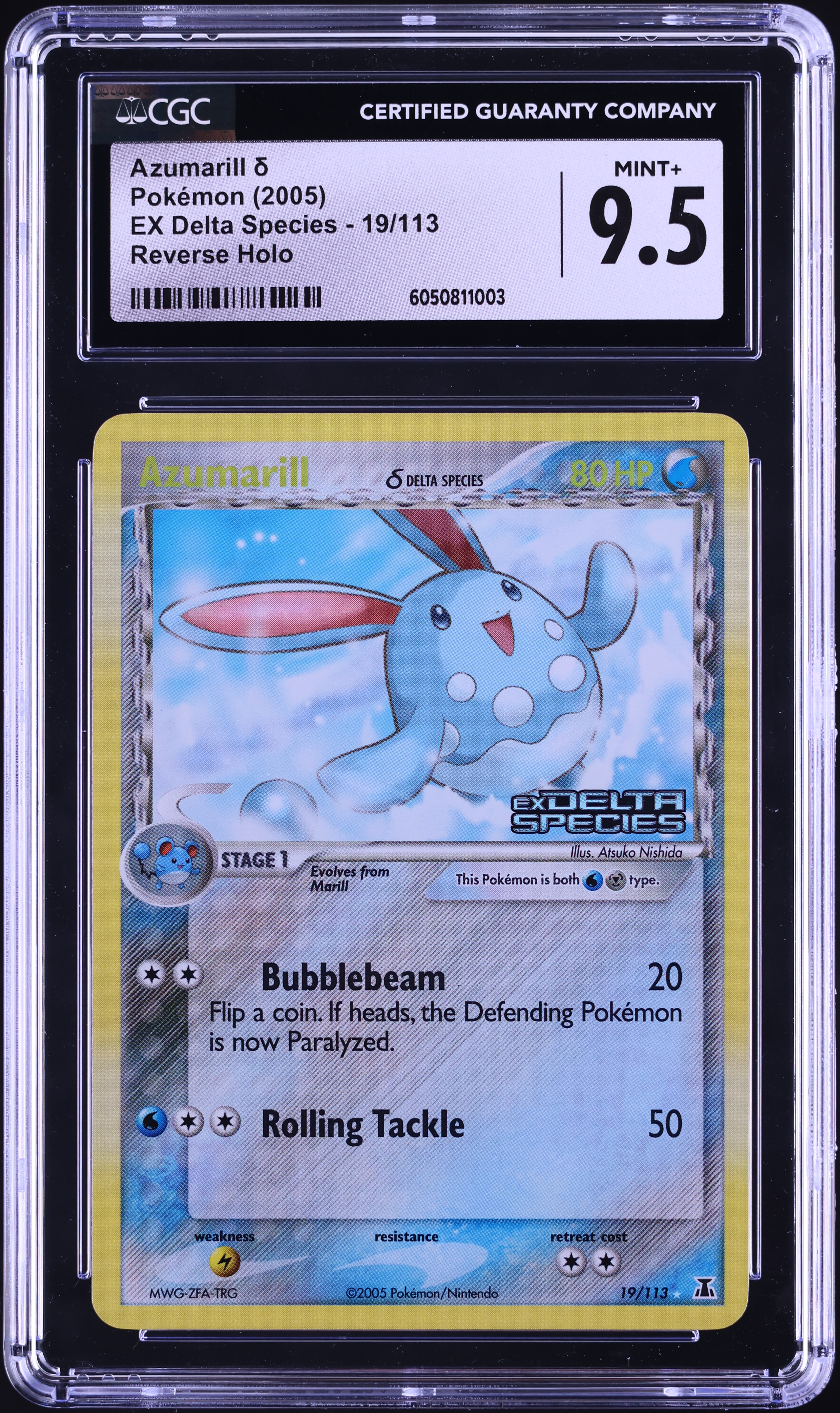 2005 Pokemon EX Delta Species Reverse Holo Azumarill #19 CGC 9.5 MINT+ on  Fanatics Collect