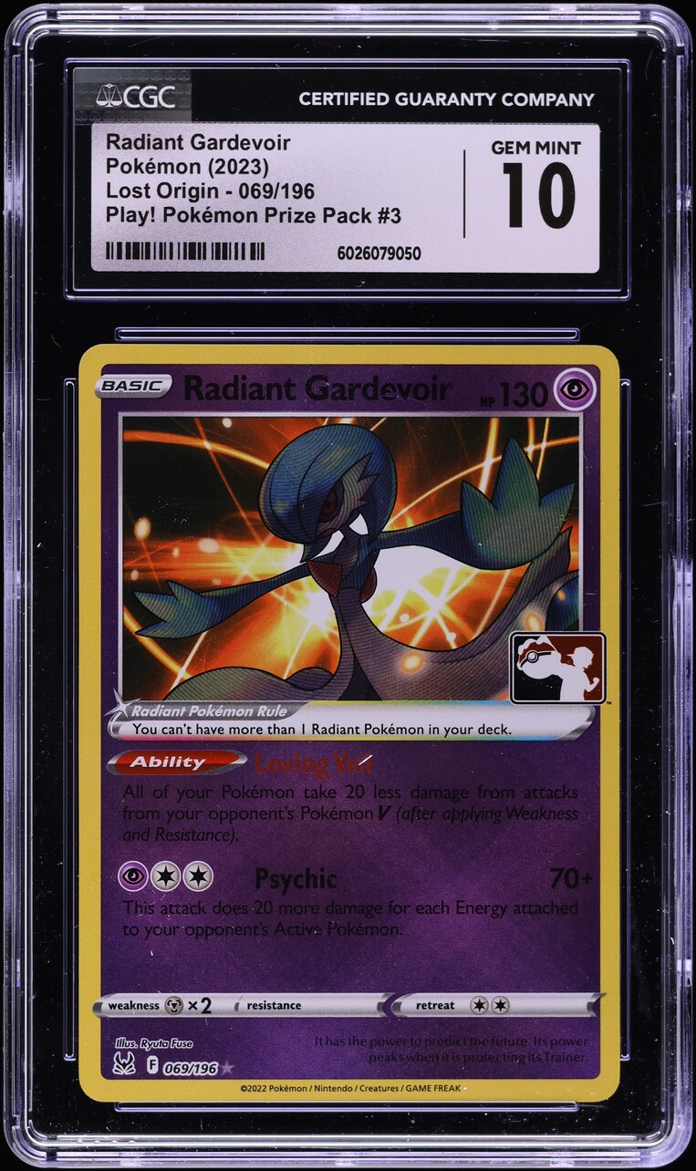 2023 Pokemon Lost Origin Play! Prize Pack #3 Radiant Gardevoir #069 CGC 10 GEM