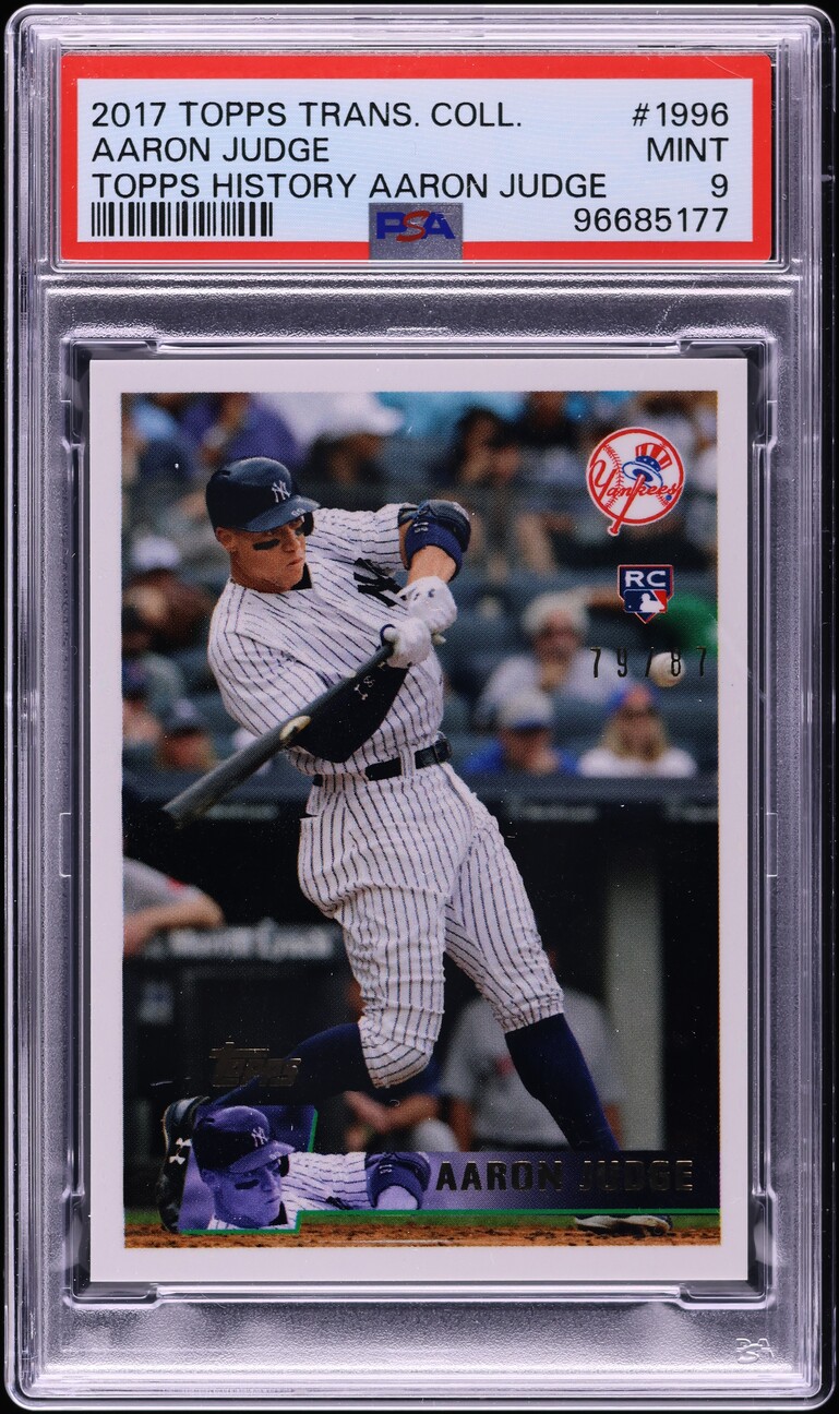 2017 Topps Transcendent Collection Topps History Aaron Judge ROOKIE /87 PSA 9