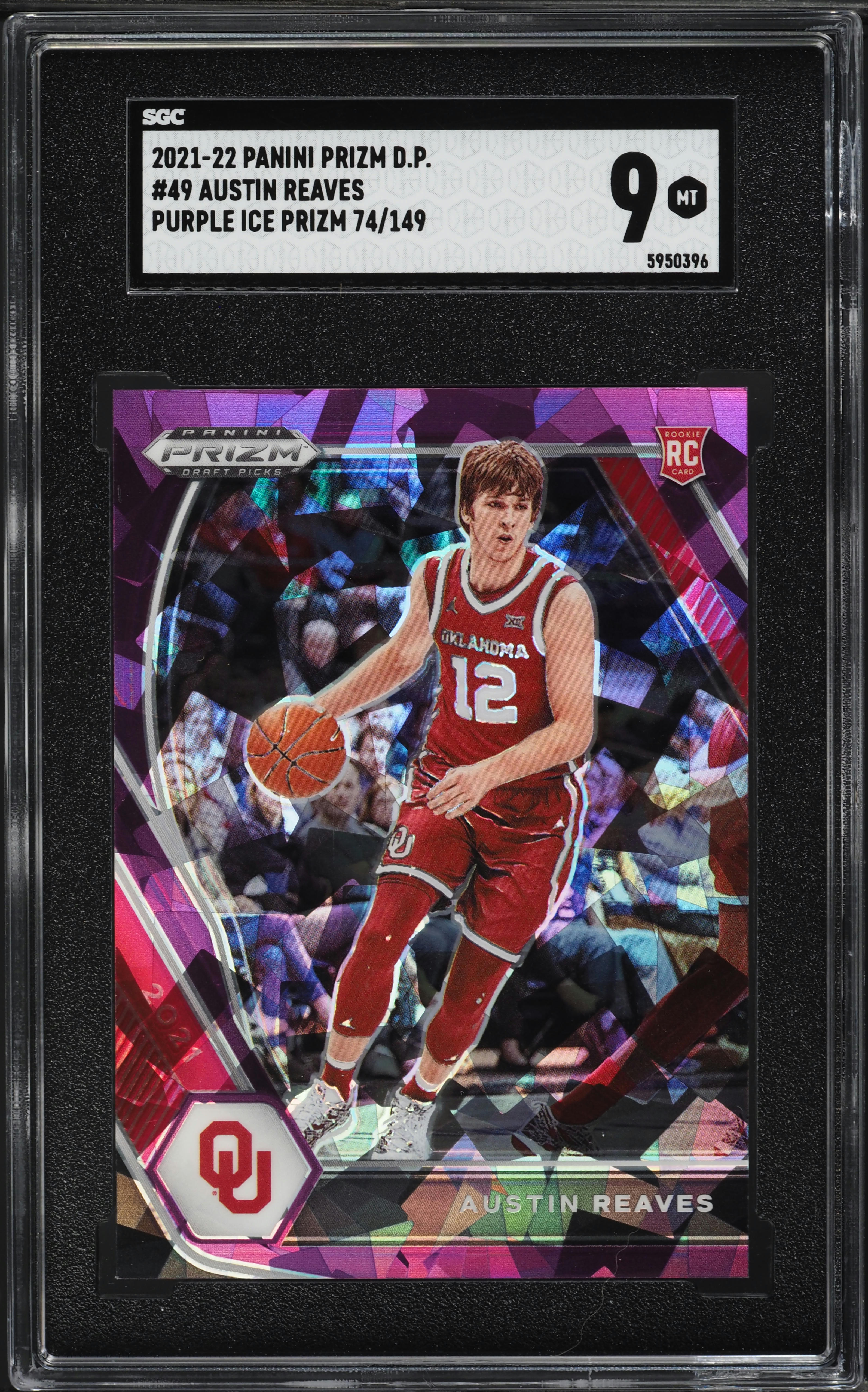 2021 Panini Prizm Draft Picks Purple Ice Austin Reaves ROOKIE /149 