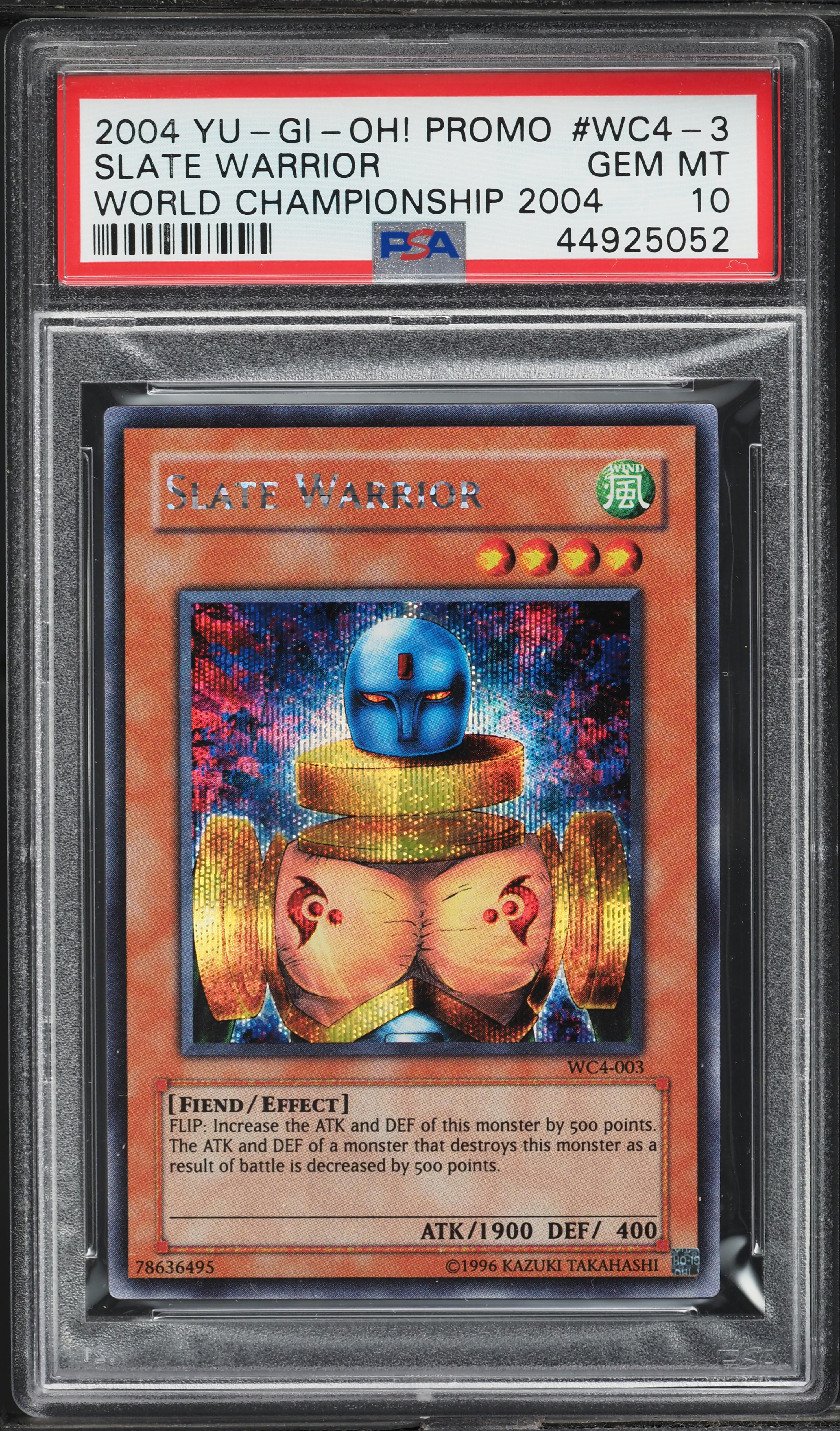 2004 Yu-Gi-Oh! World Championship Tournament Slate Warrior #WC4