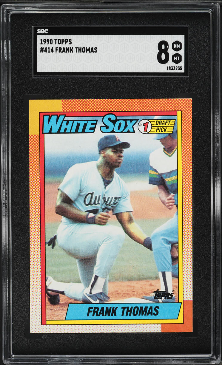 1990 Topps Frank Thomas ROOKIE #414 SGC 8 NM-MT