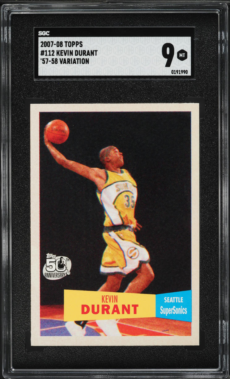2007 Topps '57-58 Variation Kevin Durant ROOKIE #112 SGC 9 MINT on