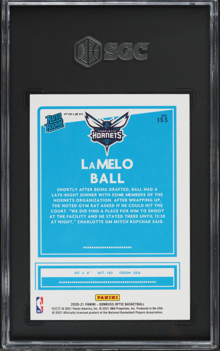 2020 Donruss Optic Target Box Set LaMelo Ball ROOKIE #153 SGC 8 NM-MT