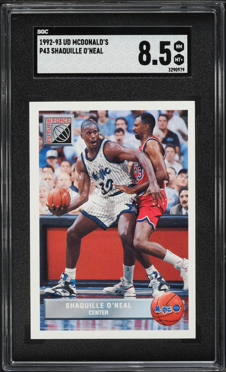 1992 Upper Deck McDonald's Shaquille O'Neal ROOKIE #P43 SGC 8.5 NM-MT+