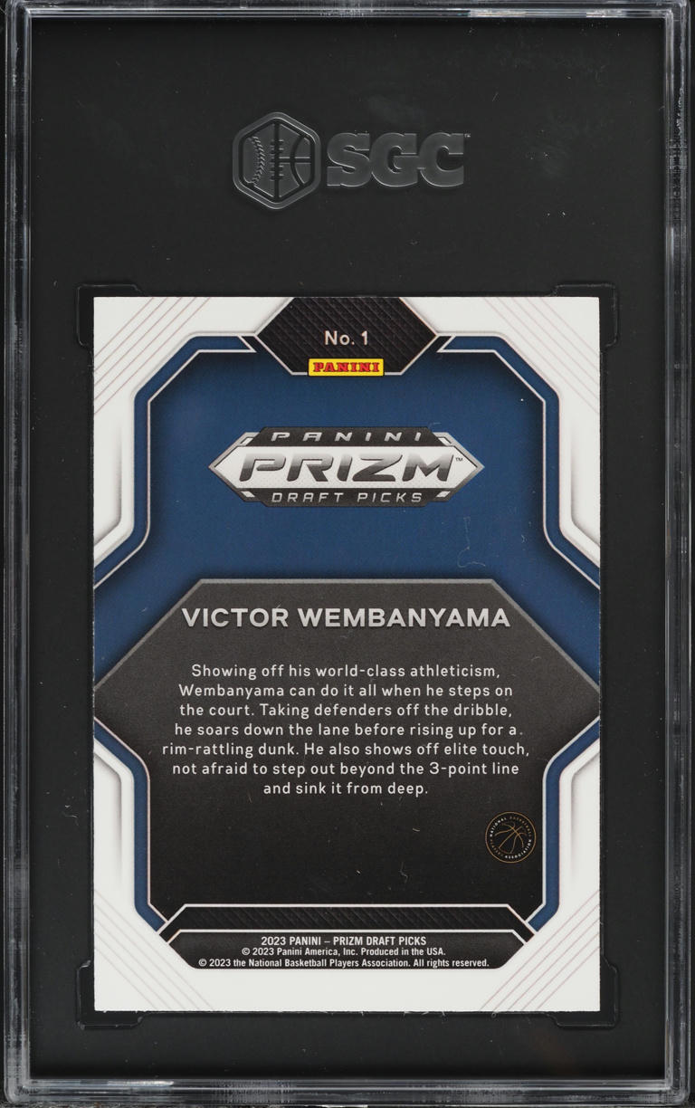 2023 Panini Prizm Draft Picks Fireworks Victor Wembanyama ROOKIE #1 SGC 9.5