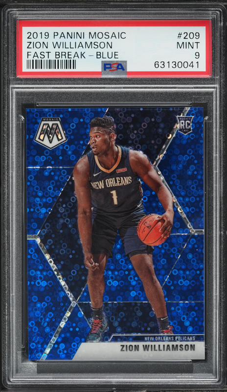 2019 Select Courtside Zebra Prizm Zion Williamson ROOKIE #297 BGS