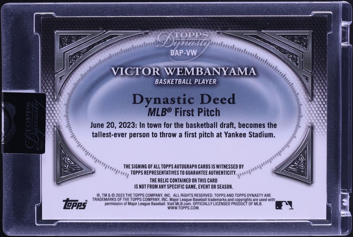 2023 Topps Dynasty Silver Victor Wembanyama ROOKIE PATCH AUTO 5/5 #DAP-VW