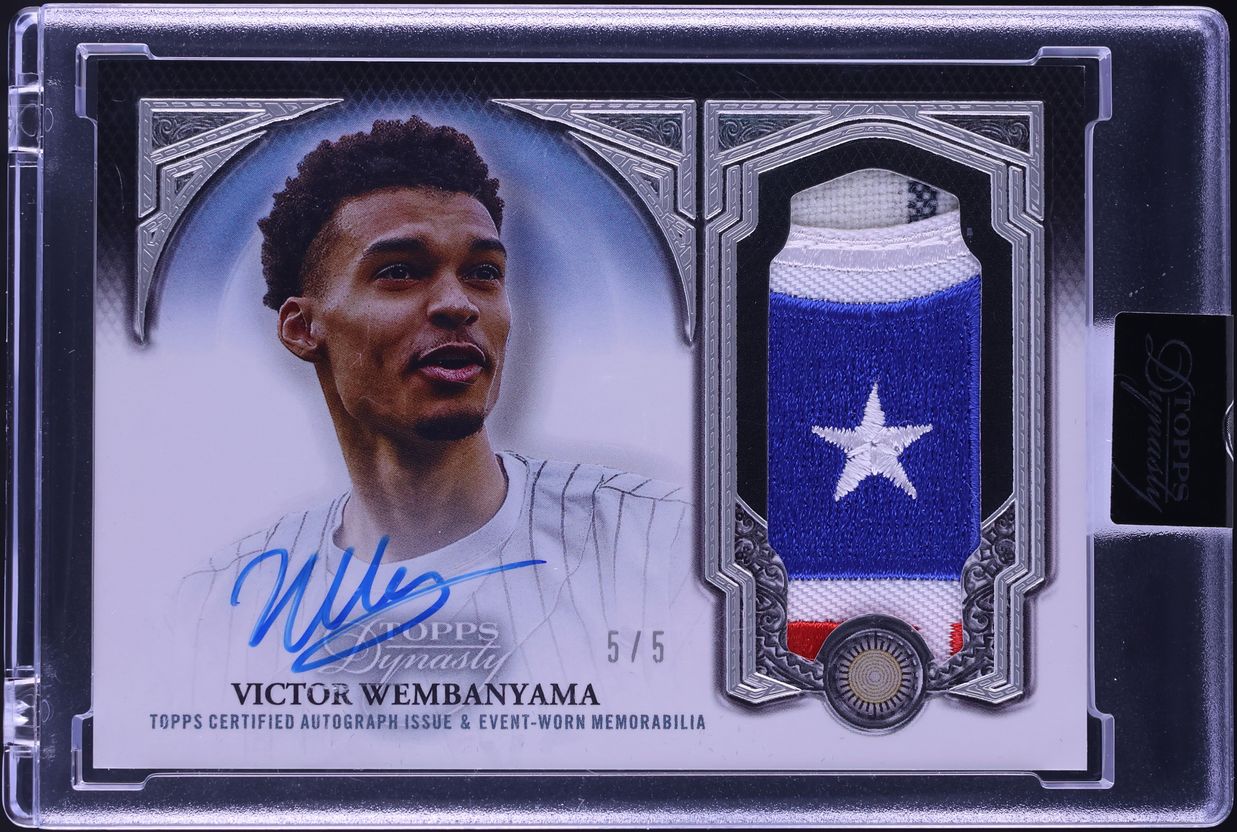 2023 Topps Dynasty Silver Victor Wembanyama ROOKIE PATCH AUTO 5/5 #DAP-VW