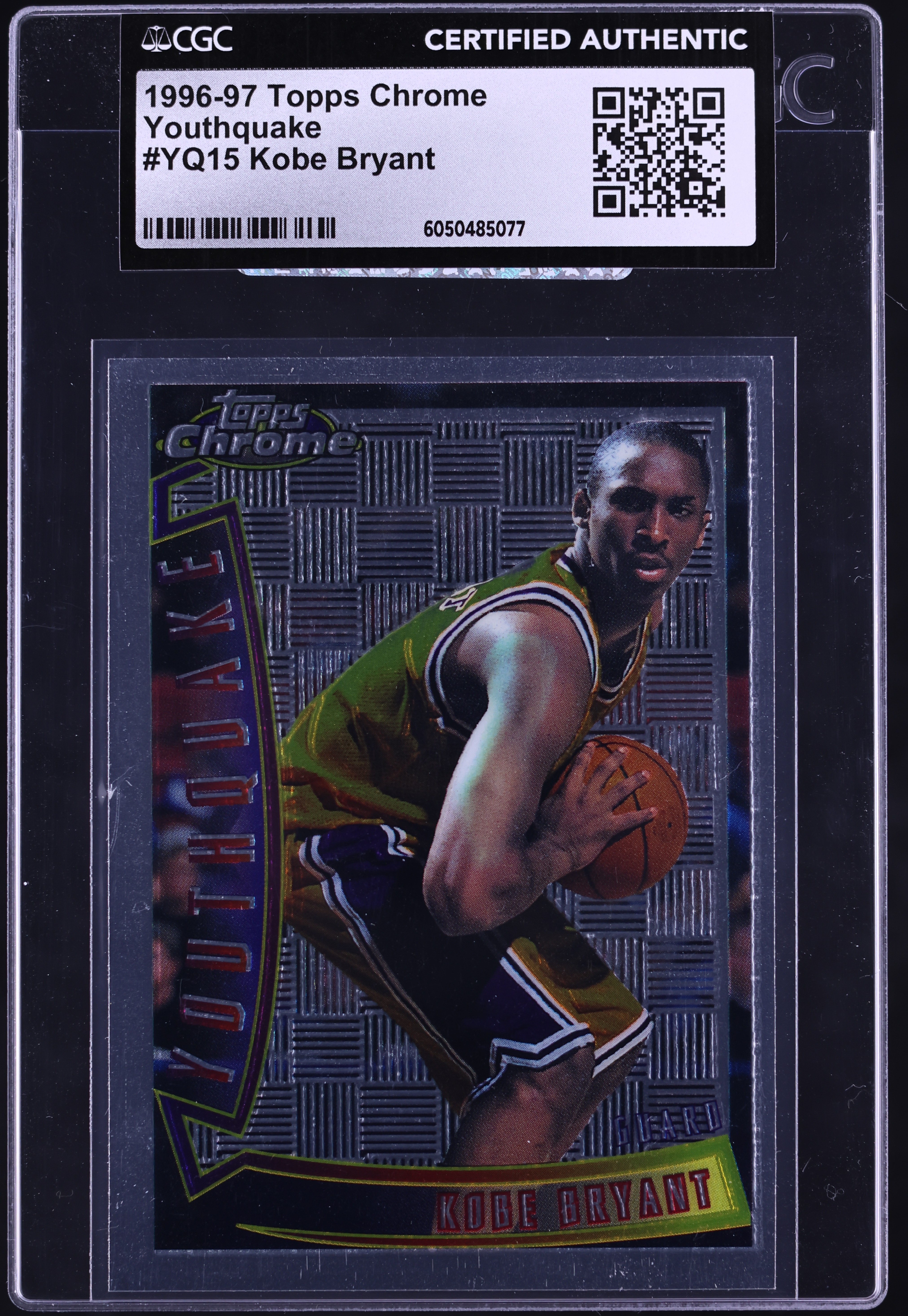 1996 Topps Chrome Youthquake Kobe Bryant ROOKIE #YQ15 CGC AUTH on