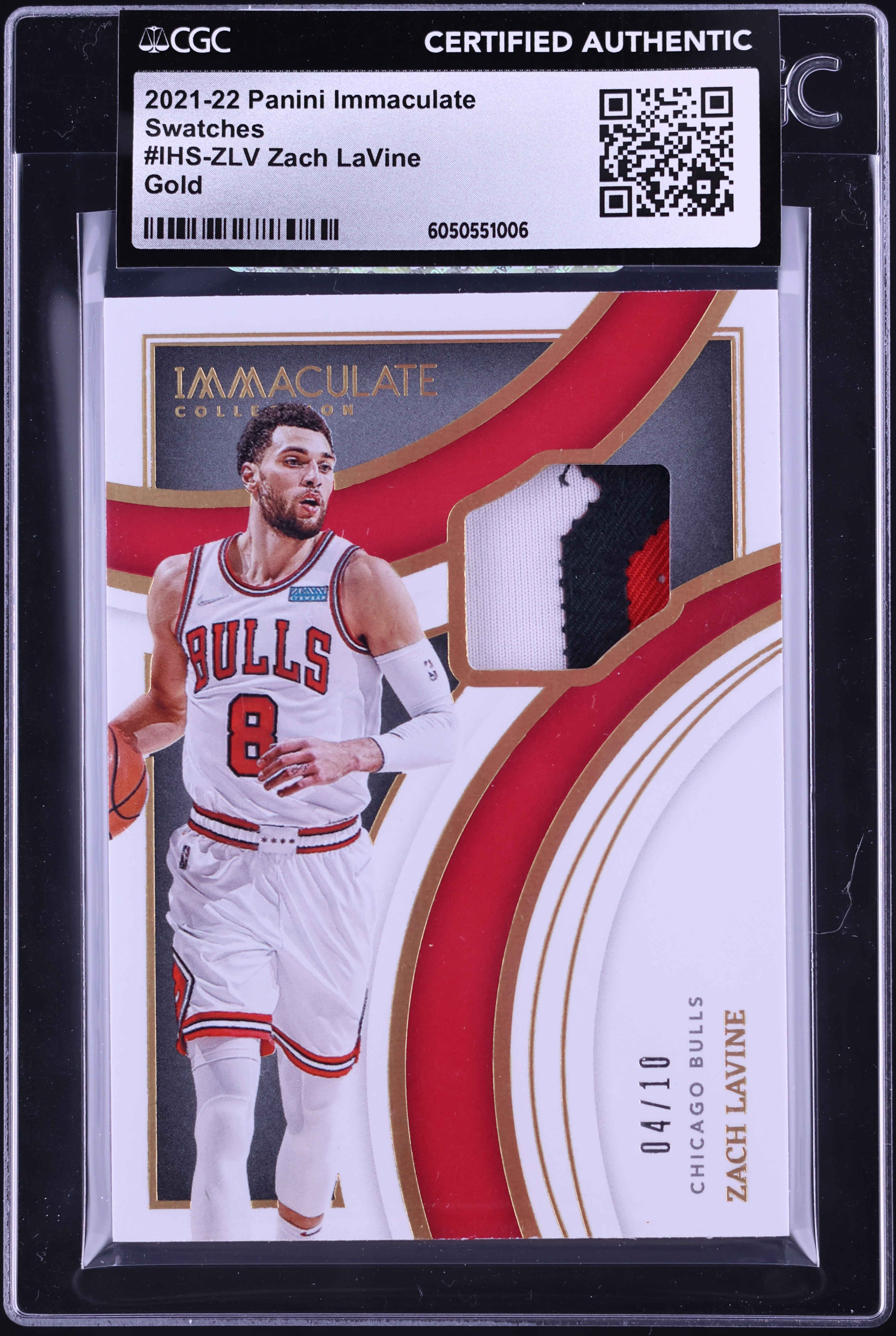 2021 Immaculate Collection Gold Zach LaVine PATCH /10 #IHS-ZLV CGC