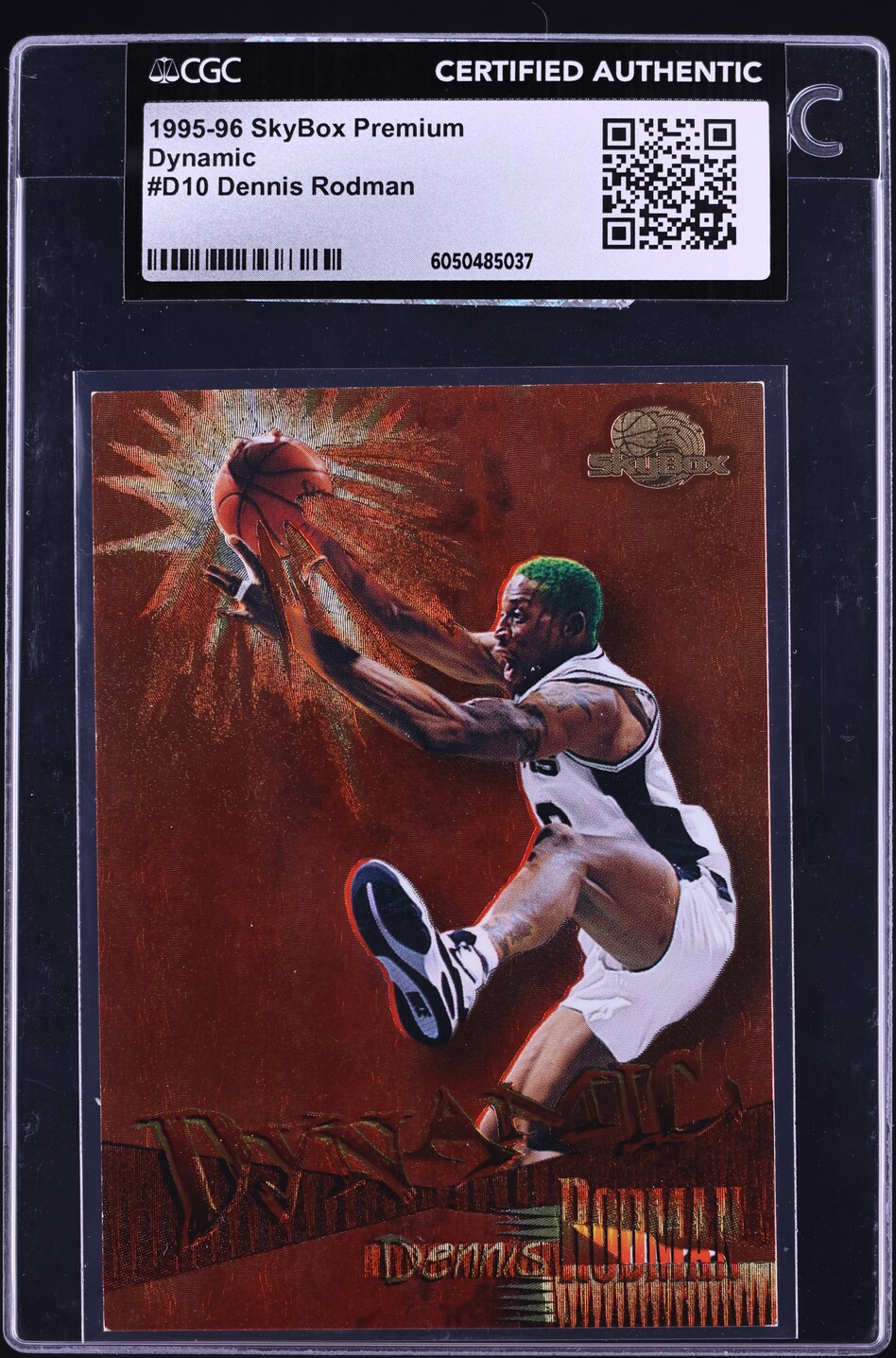 1995 Skybox Premium Dynamic Dennis Rodman #D10 CGC AUTH on