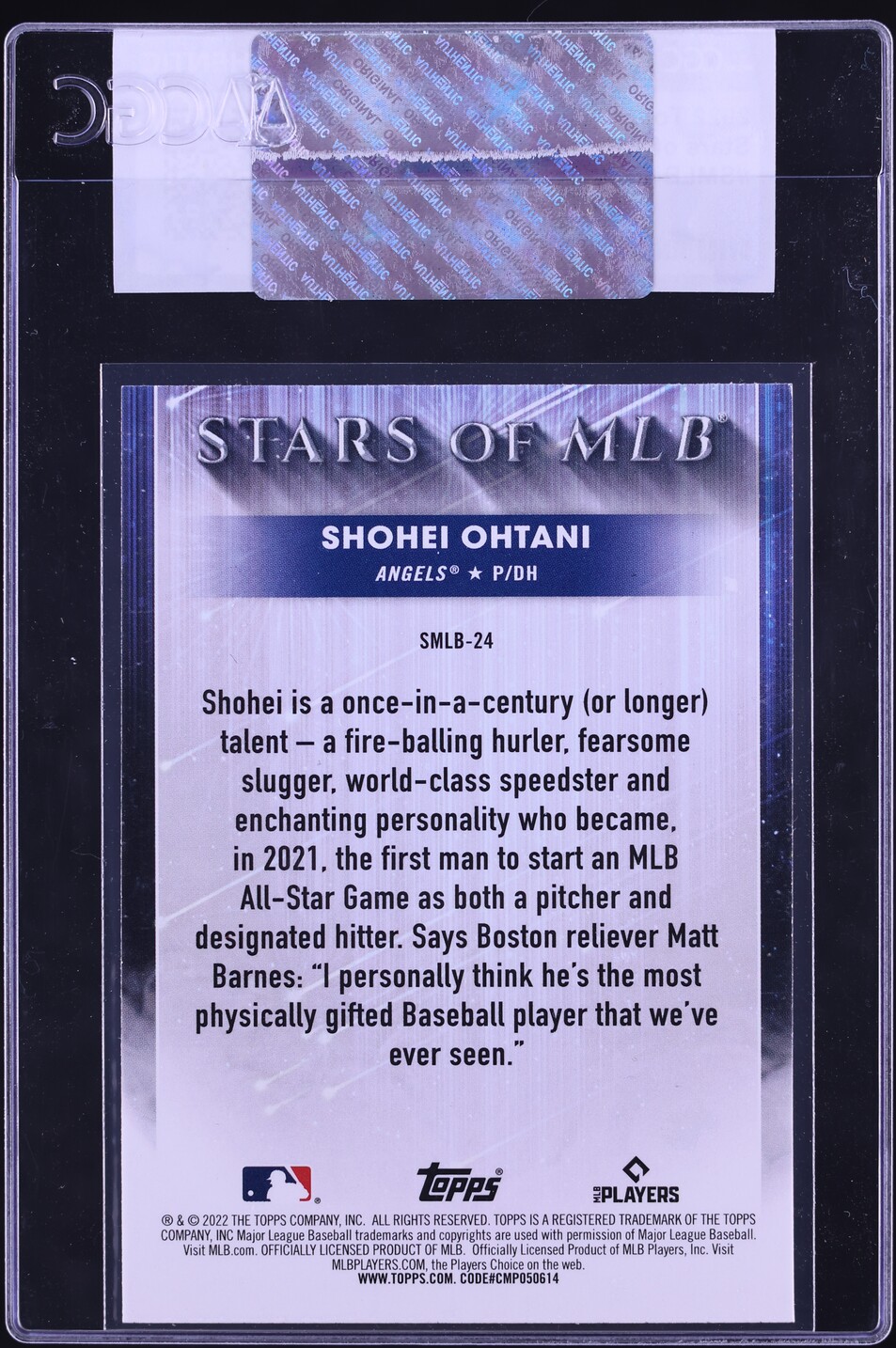 2022 Topps Stars Of MLB Shohei Ohtani #SMLB-24 CGC AUTH