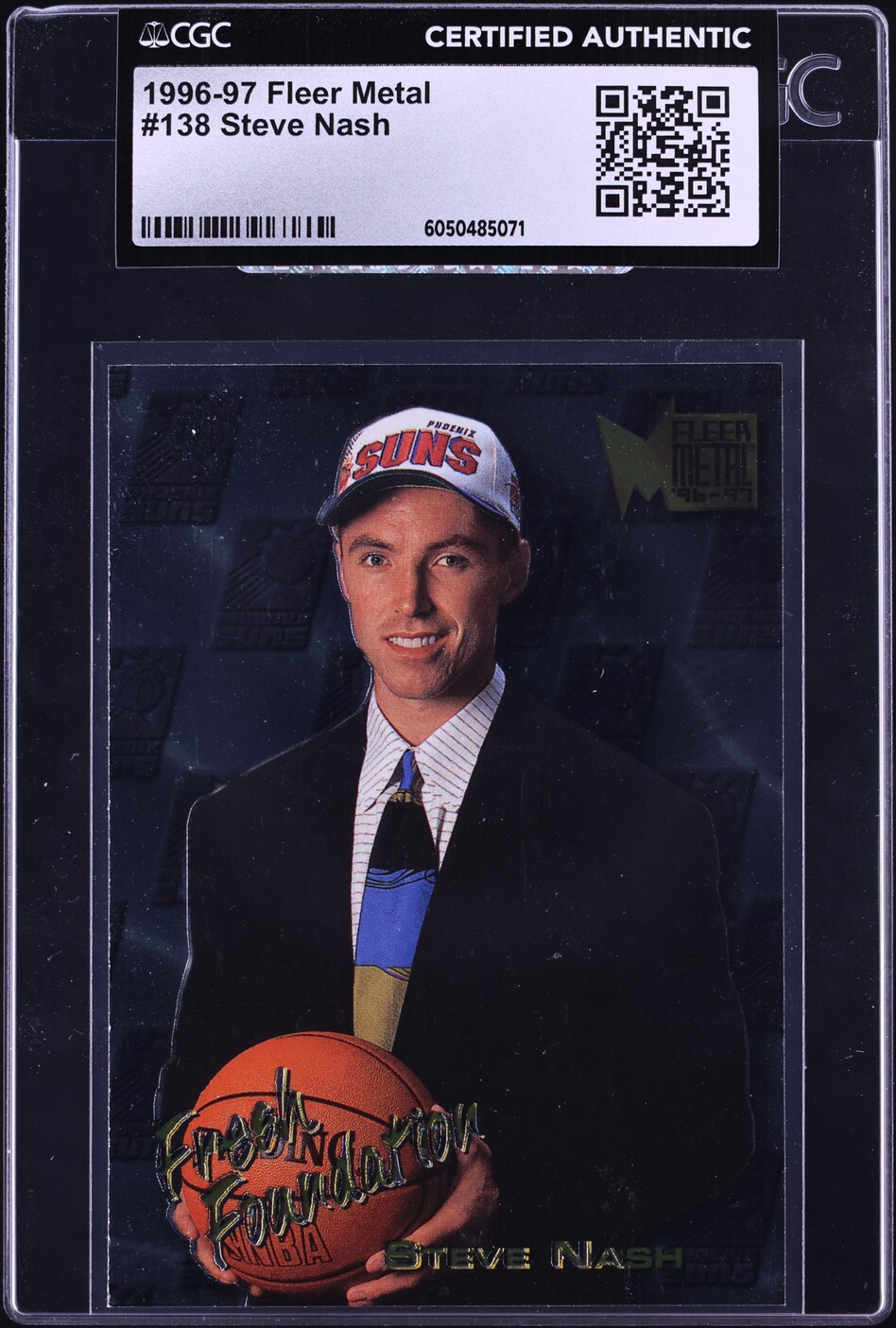 1996 Metal Basketball Steve Nash ROOKIE #138 CGC AUTH