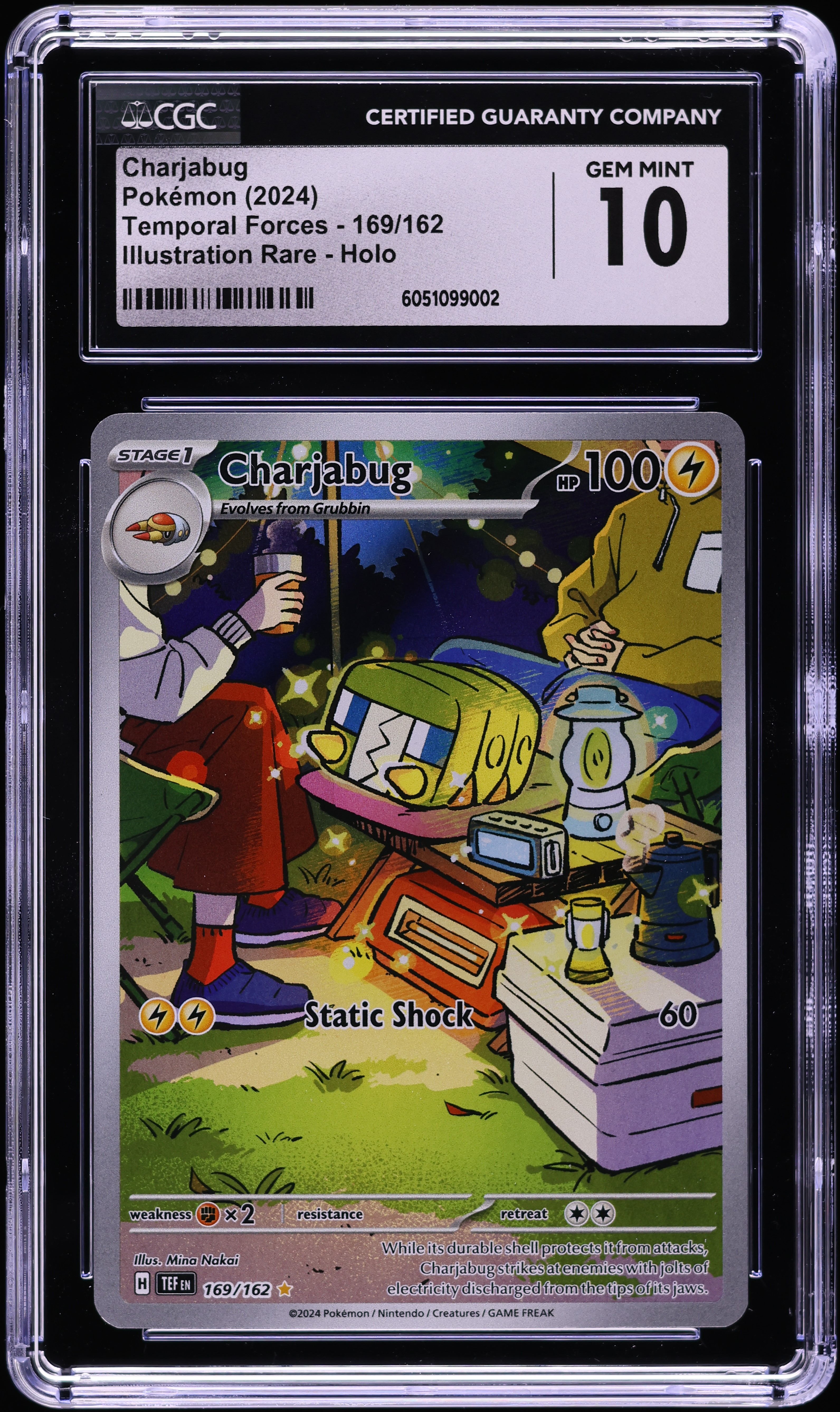 charjabug pokemon card value Trading Game 055/162 : (Reverse Holo) Card : SV-05 Temporal Forces 20 Retreat Cost Pokmon TCG - Charjabug (Chinese