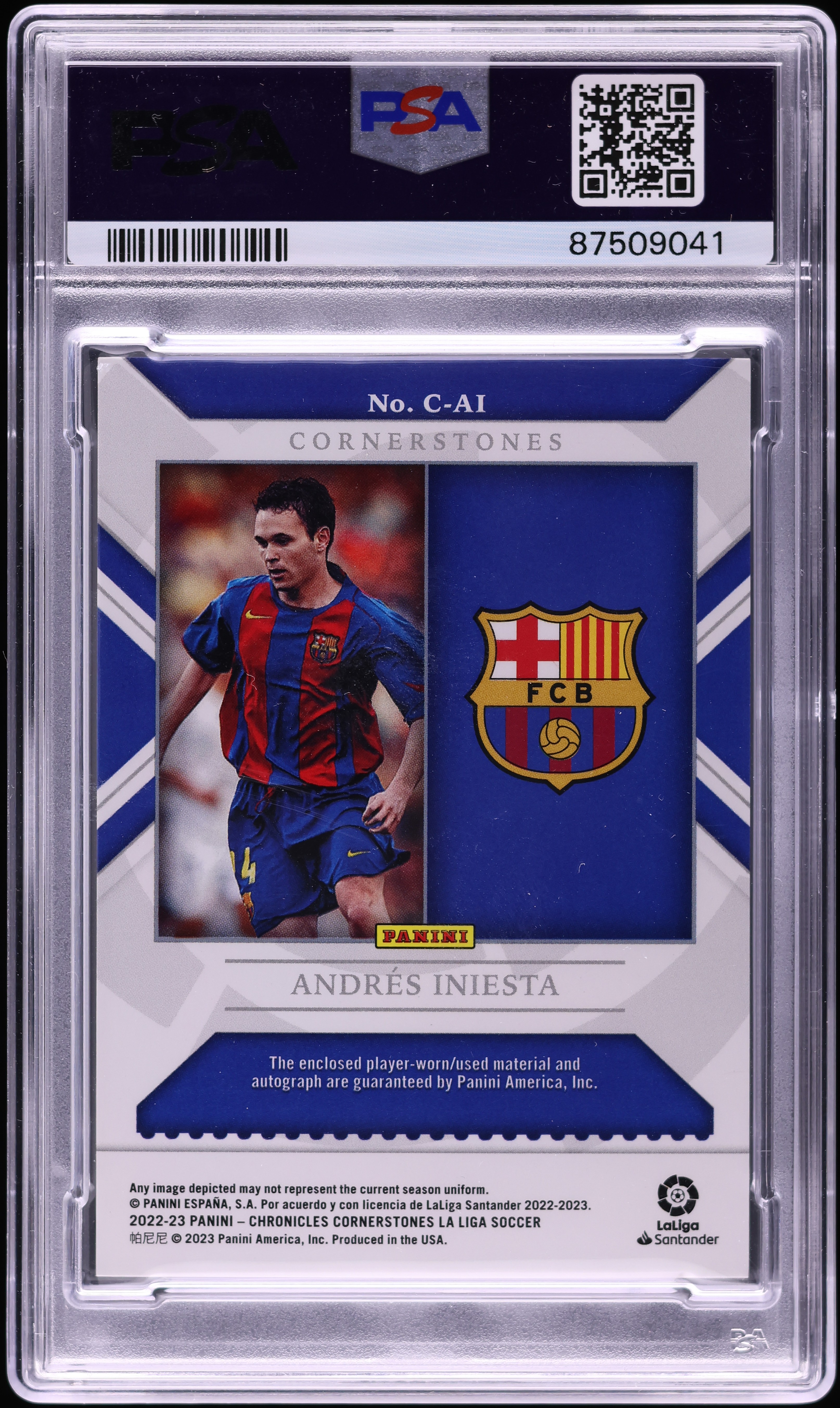 2022 Panini Chronicles Cornerstones La Liga Andres Iniesta PATCH