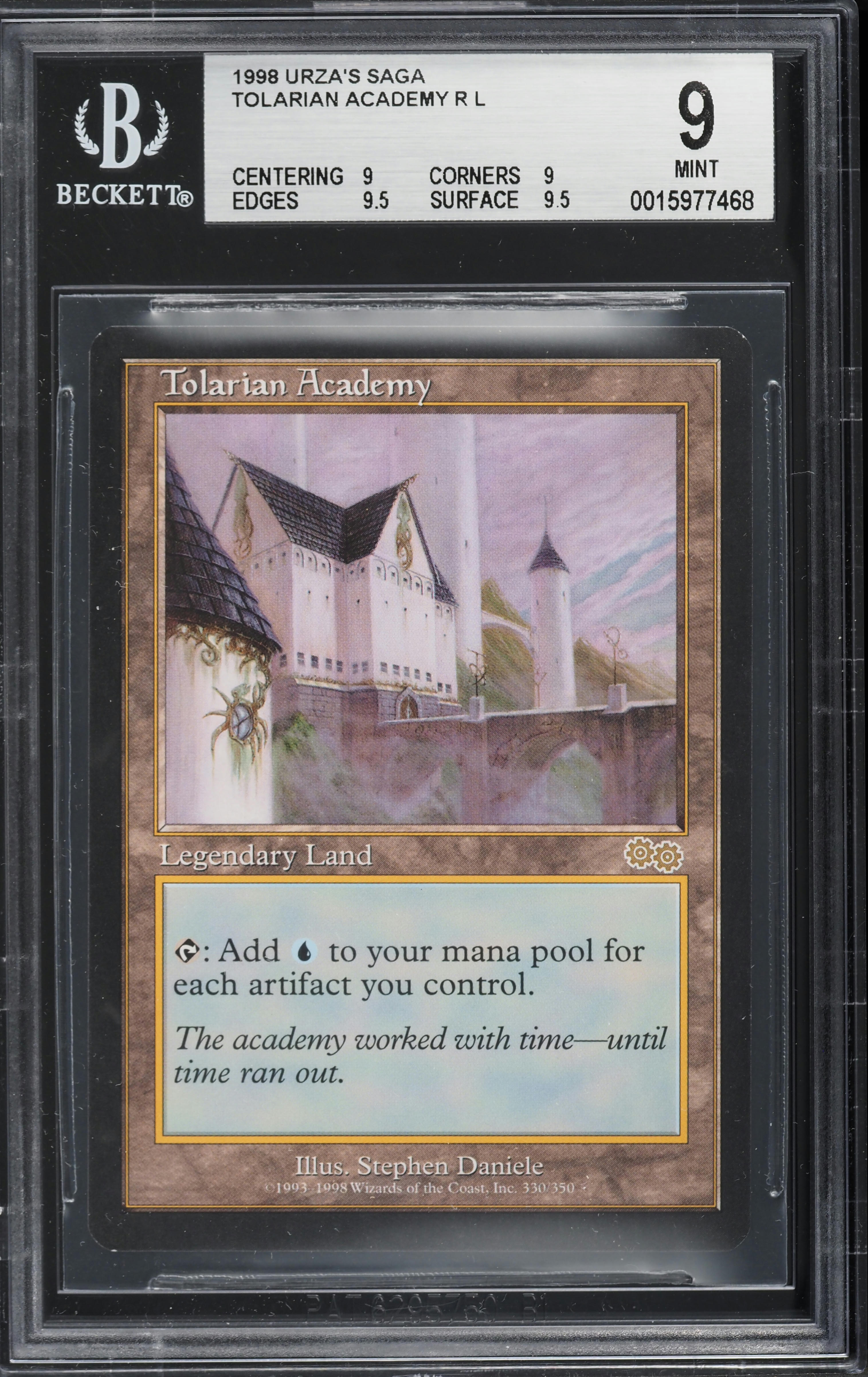1998 Magic The Gathering MTG Urza's Saga Tolarian Academy #330 BGS