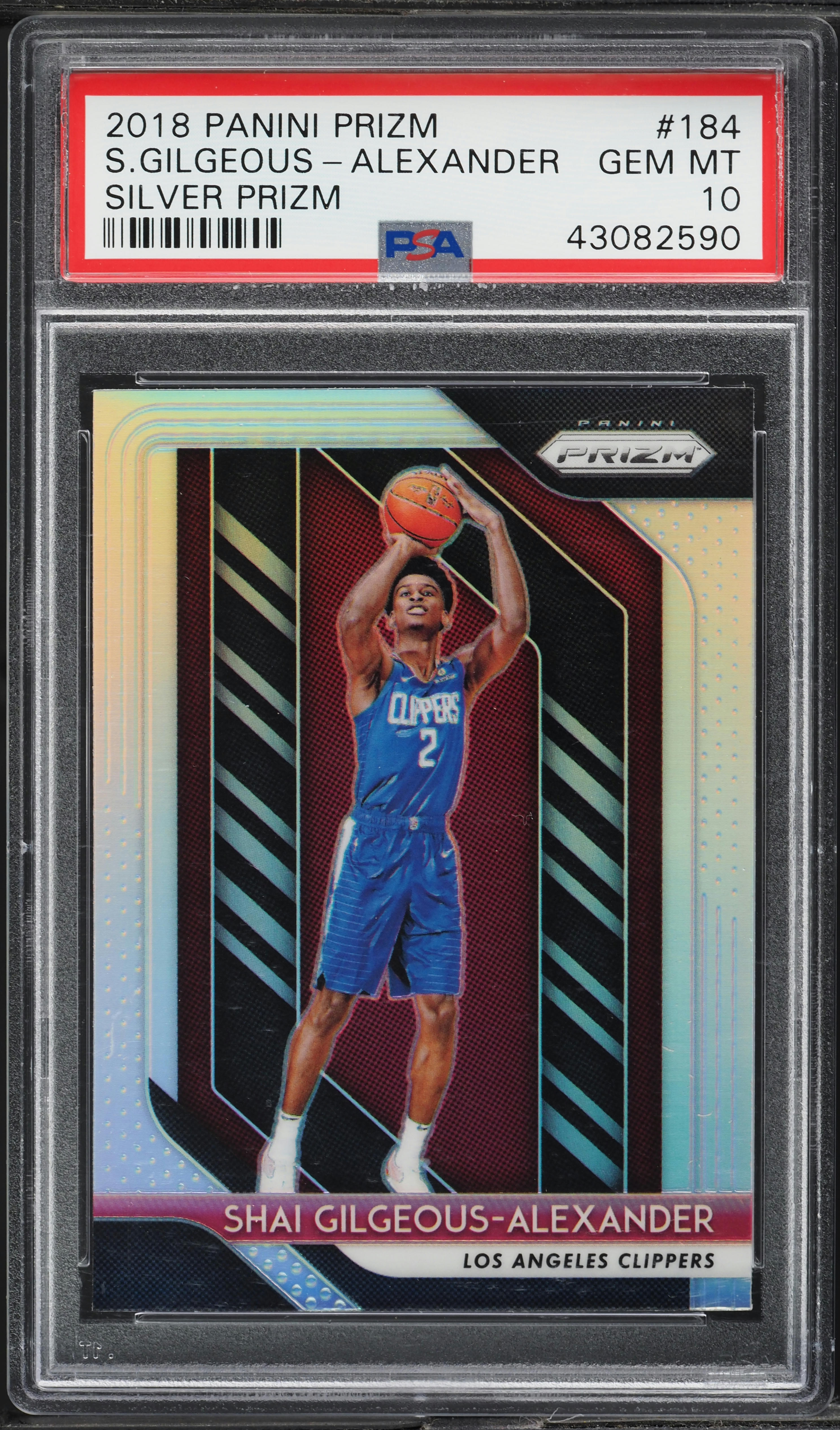 2018 Panini Prizm Silver Shai Gilgeous-Alexander ROOKIE #184 PSA