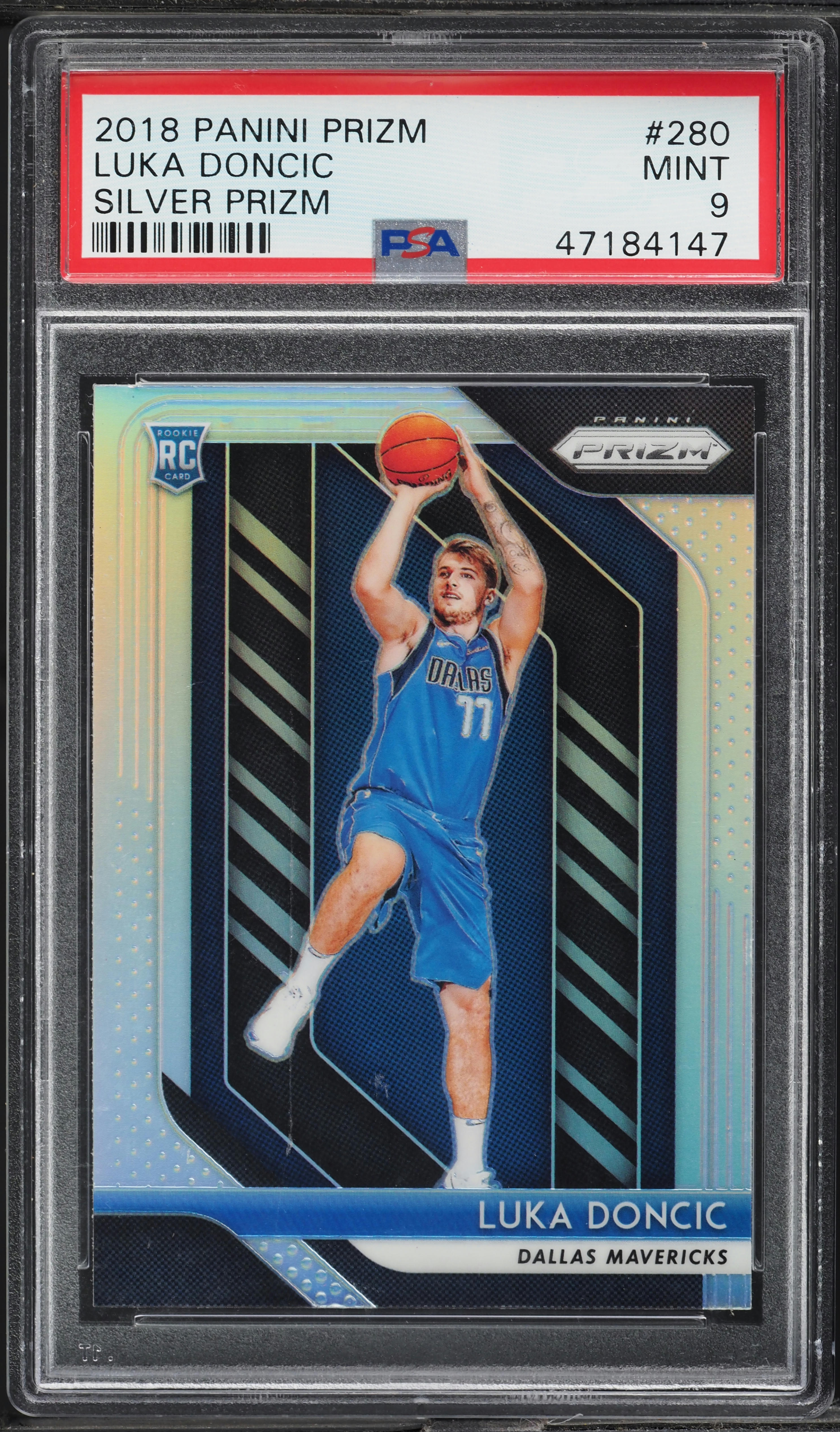 2018 Panini Prizm Silver Luka Doncic ROOKIE #280 PSA 9 MINT on
