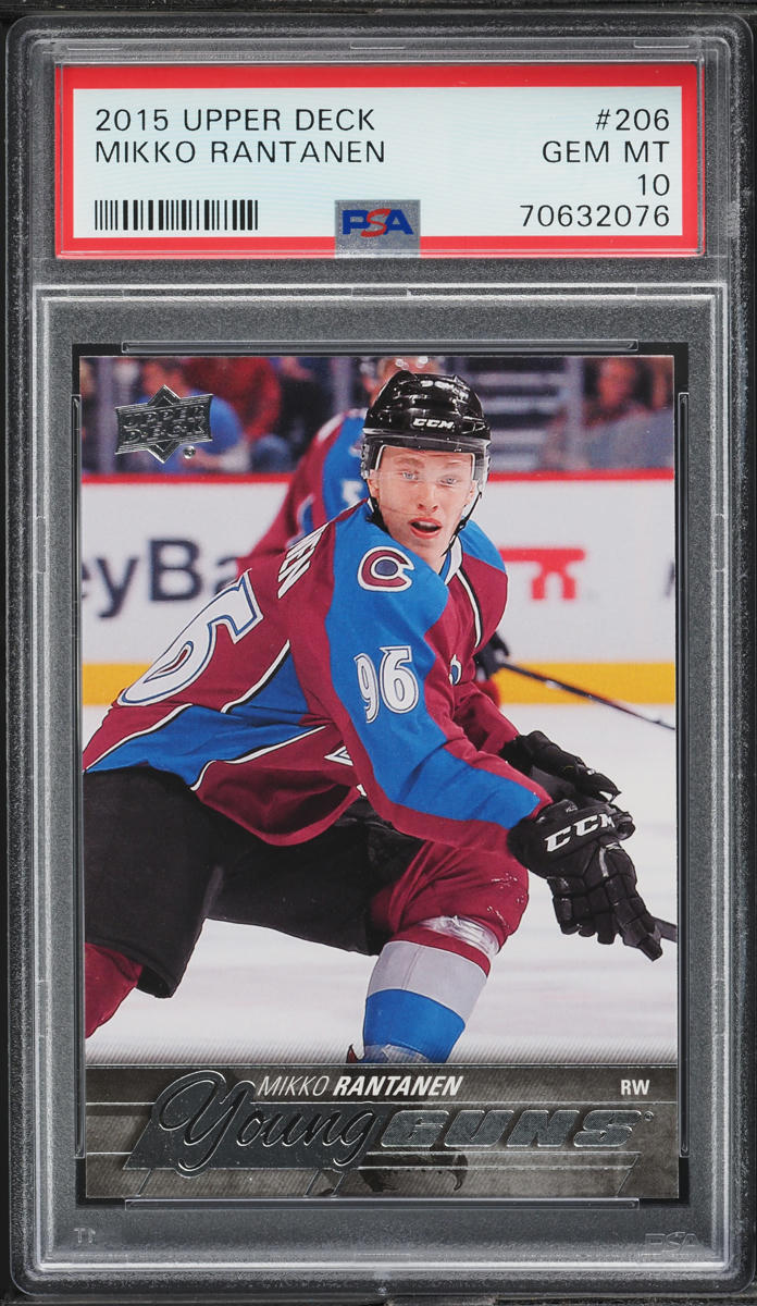 2015 Upper Deck Young Guns Mikko Rantanen ROOKIE #206 PSA 10 GEM MINT