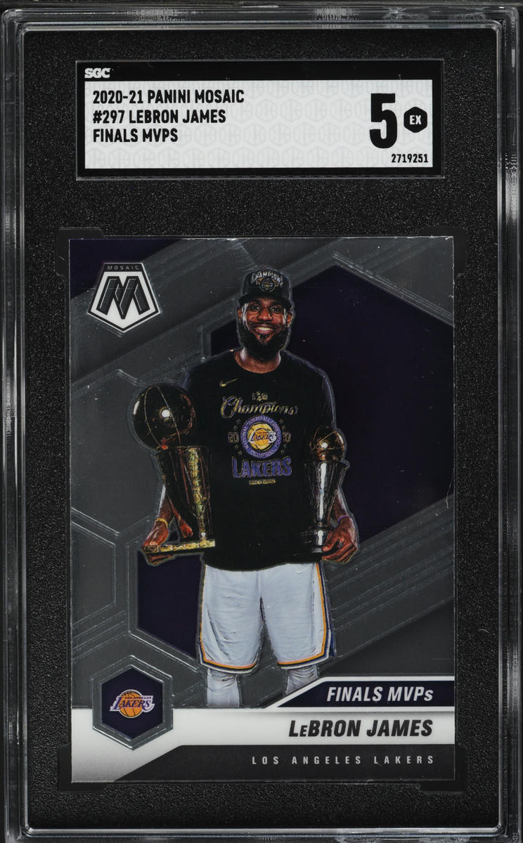 2020 Panini Mosaic Finals MVPs LeBron James #297 SGC 5 EX
