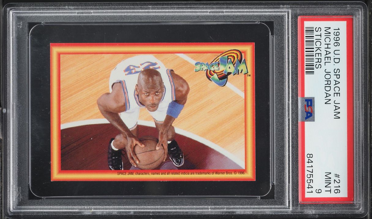 1996 Upper Deck Space Jam Stickers Michael Jordan #216 PSA 9 MINT
